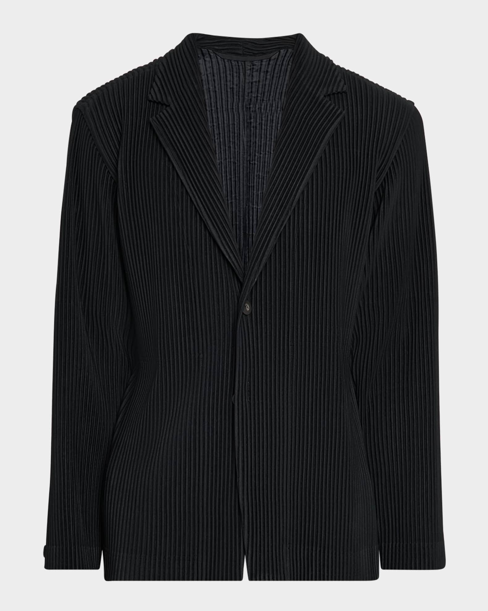 Men's Pleated Single-Breasted Sport Coat 0