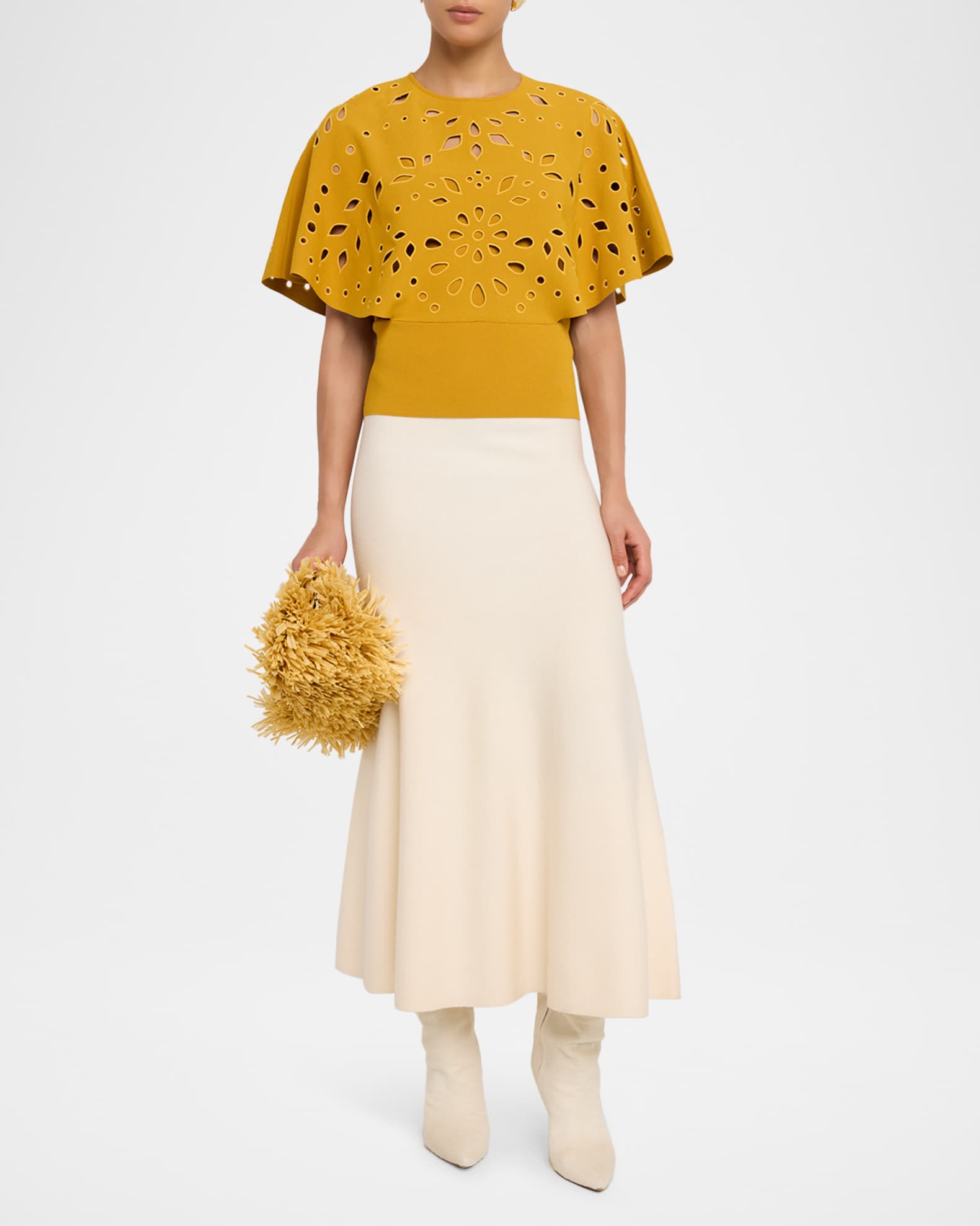  Josie Cape-Sleeve Knit Top 1