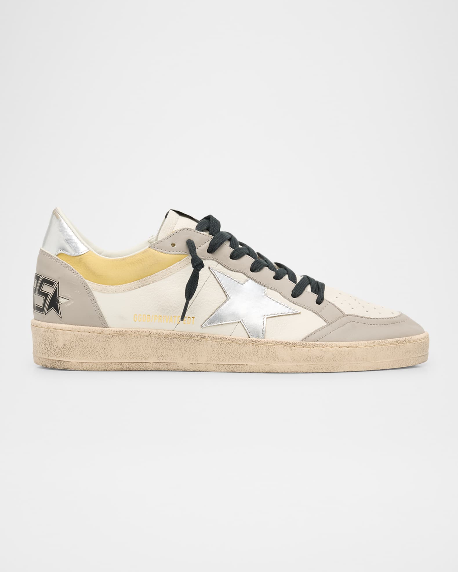 Men's Ballstar Metallic Leather Low-Top Sneakers, Exclusive 0