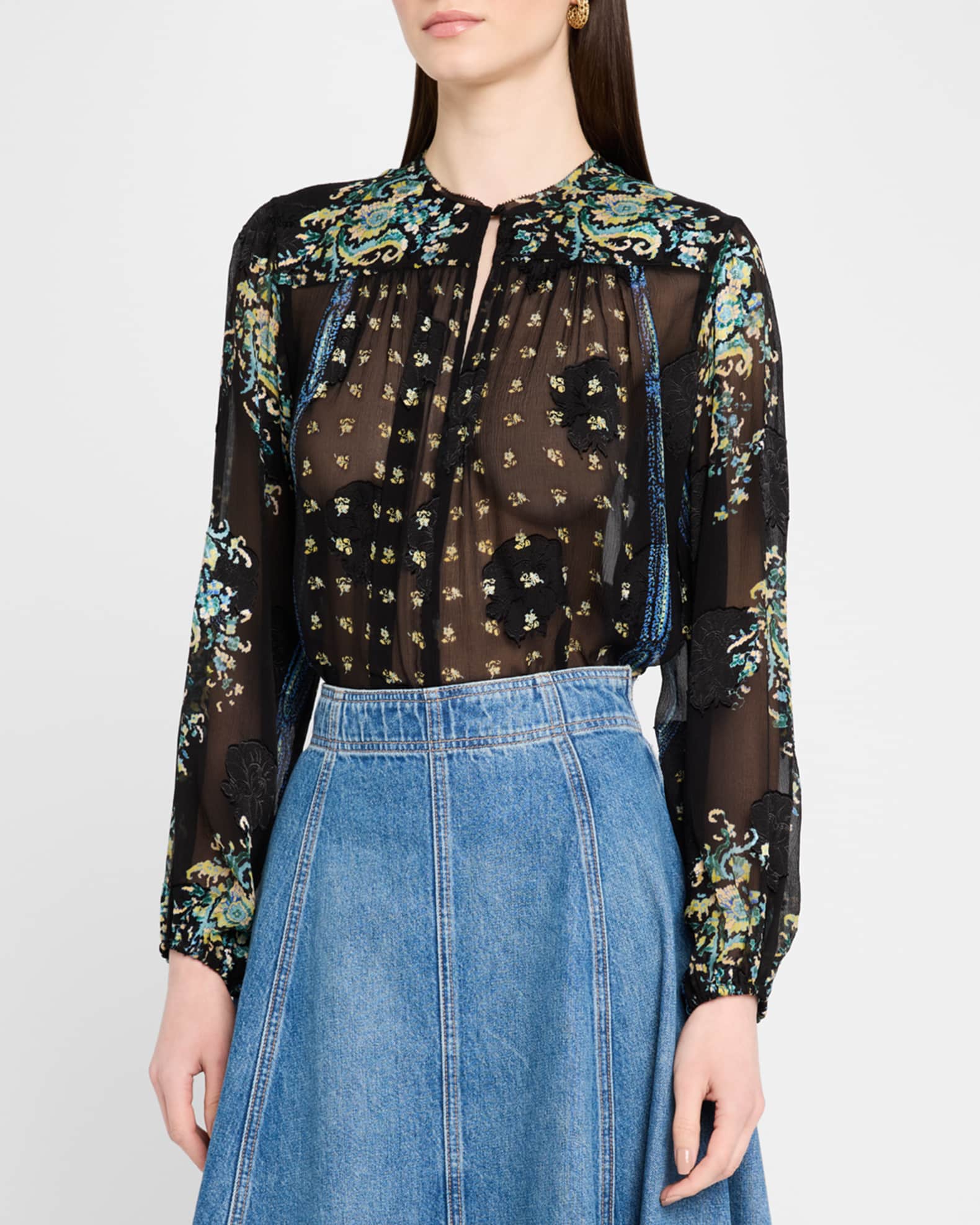 【soor ploom】Astrid blouse Floral 4y soor ploom】Astrid blouse Floral 4y
