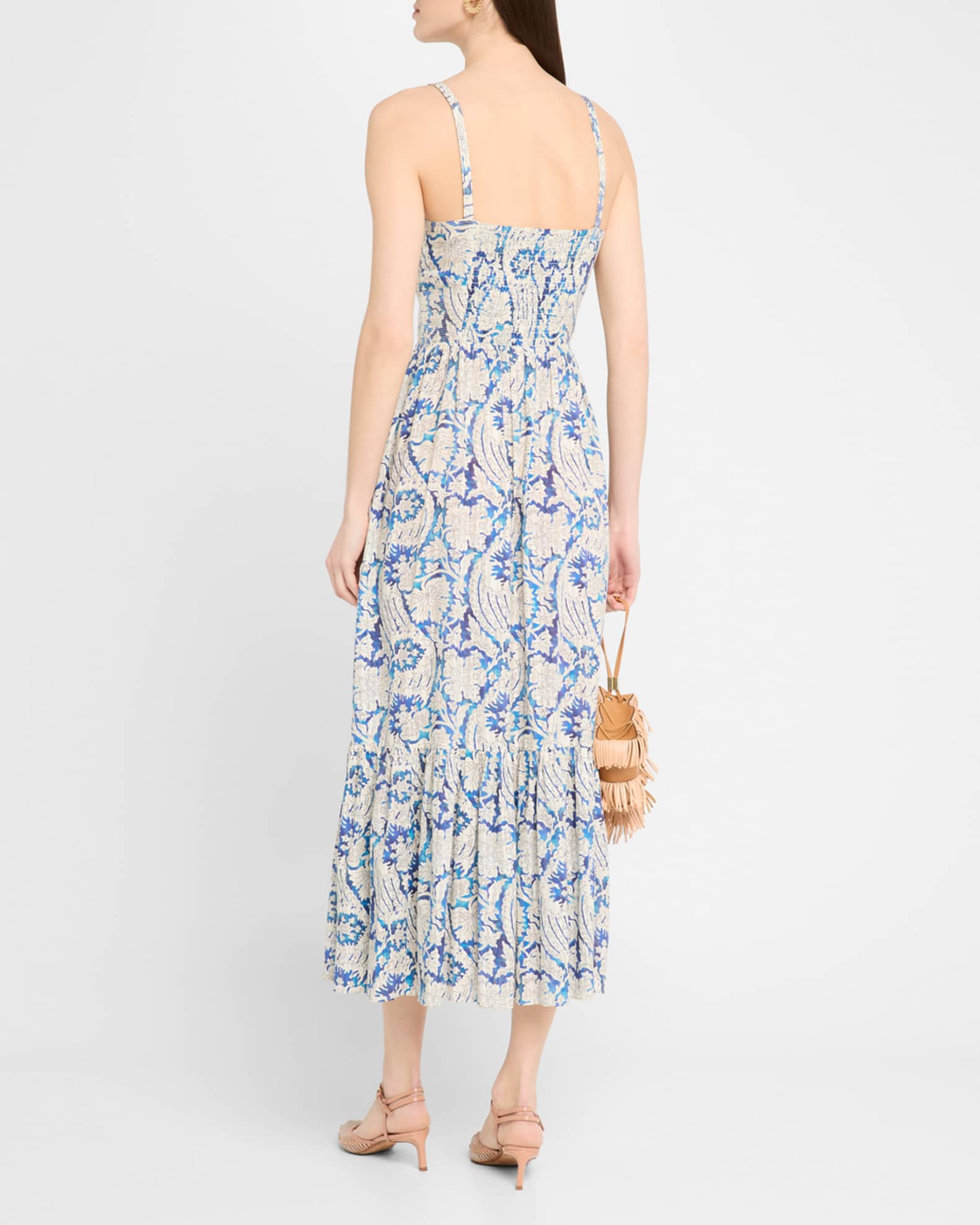 Ulla Johnson Nadine Sweetheart Cami Midi Dress | Neiman Marcus