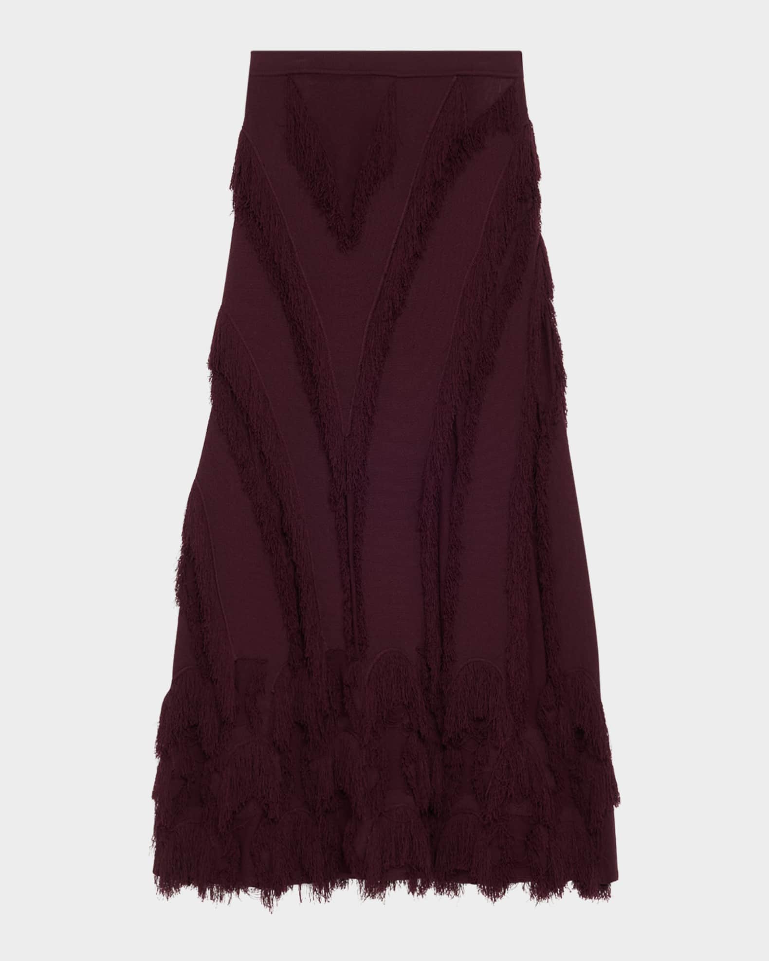 Ulla Johnson Astrid Macrame Fringe Knit Maxi Skirt | Neiman