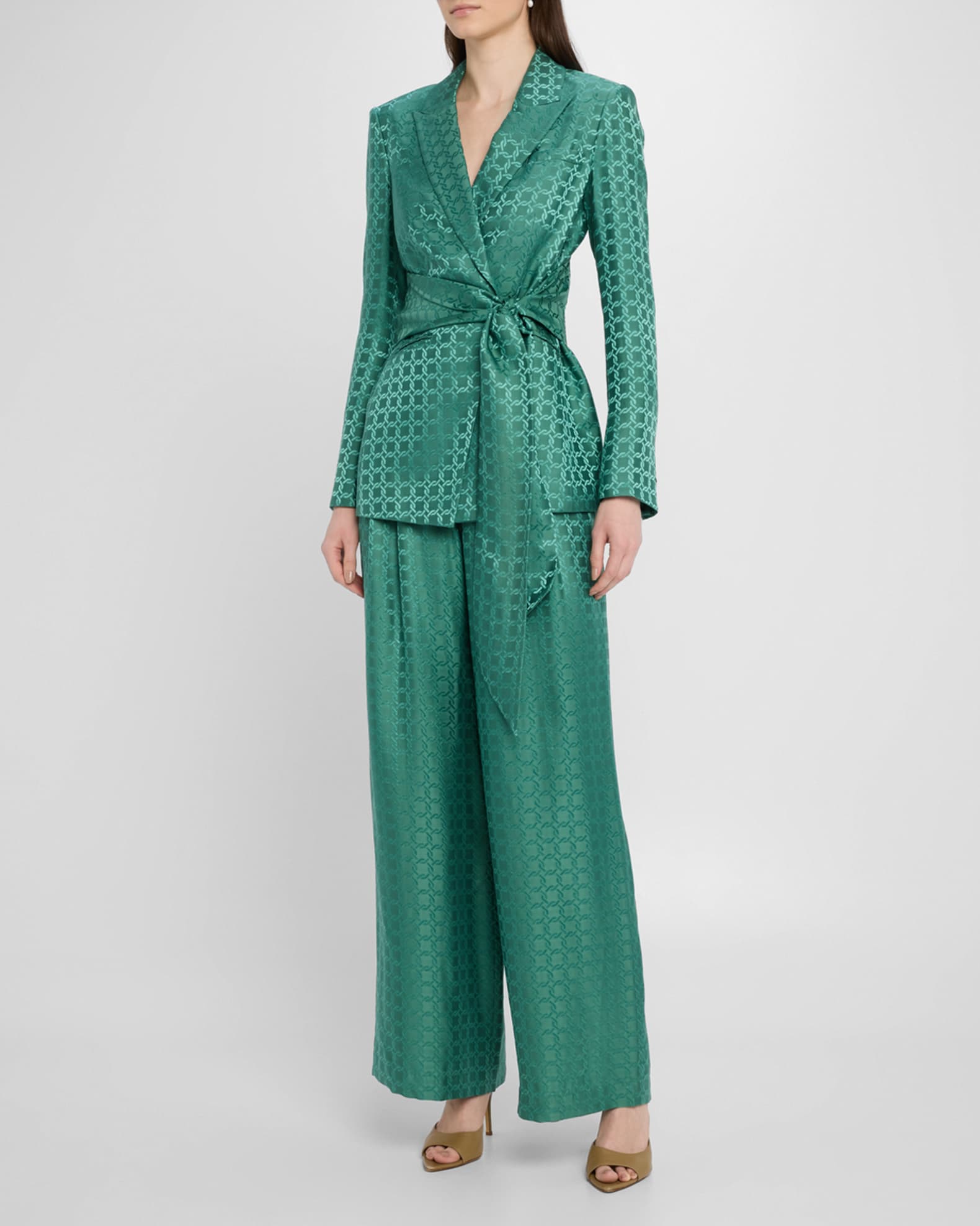 Issel Printed Tie-Front Jacket 1