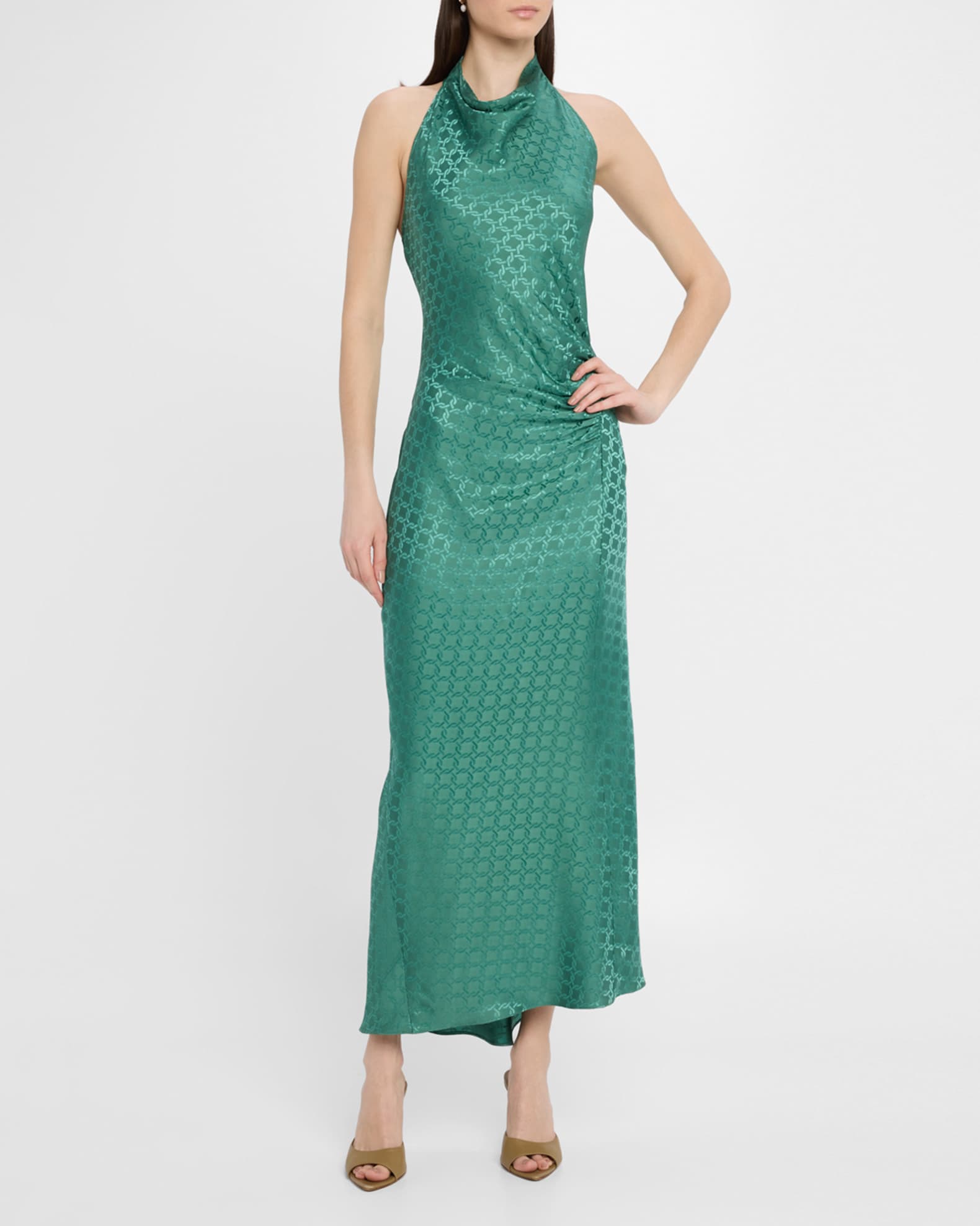 Maggie Printed Halter Maxi Dress 1