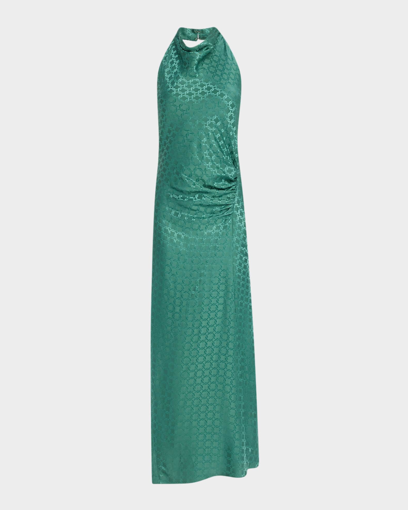 Maggie Printed Halter Maxi Dress 0