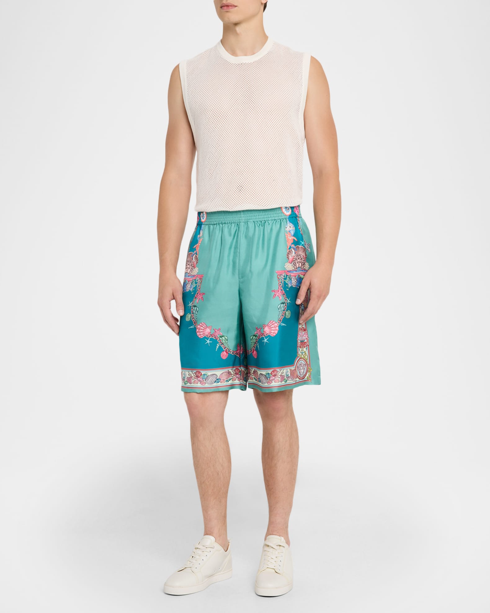 Men's La Vacanza Silk Twill Pull-On Shorts 1