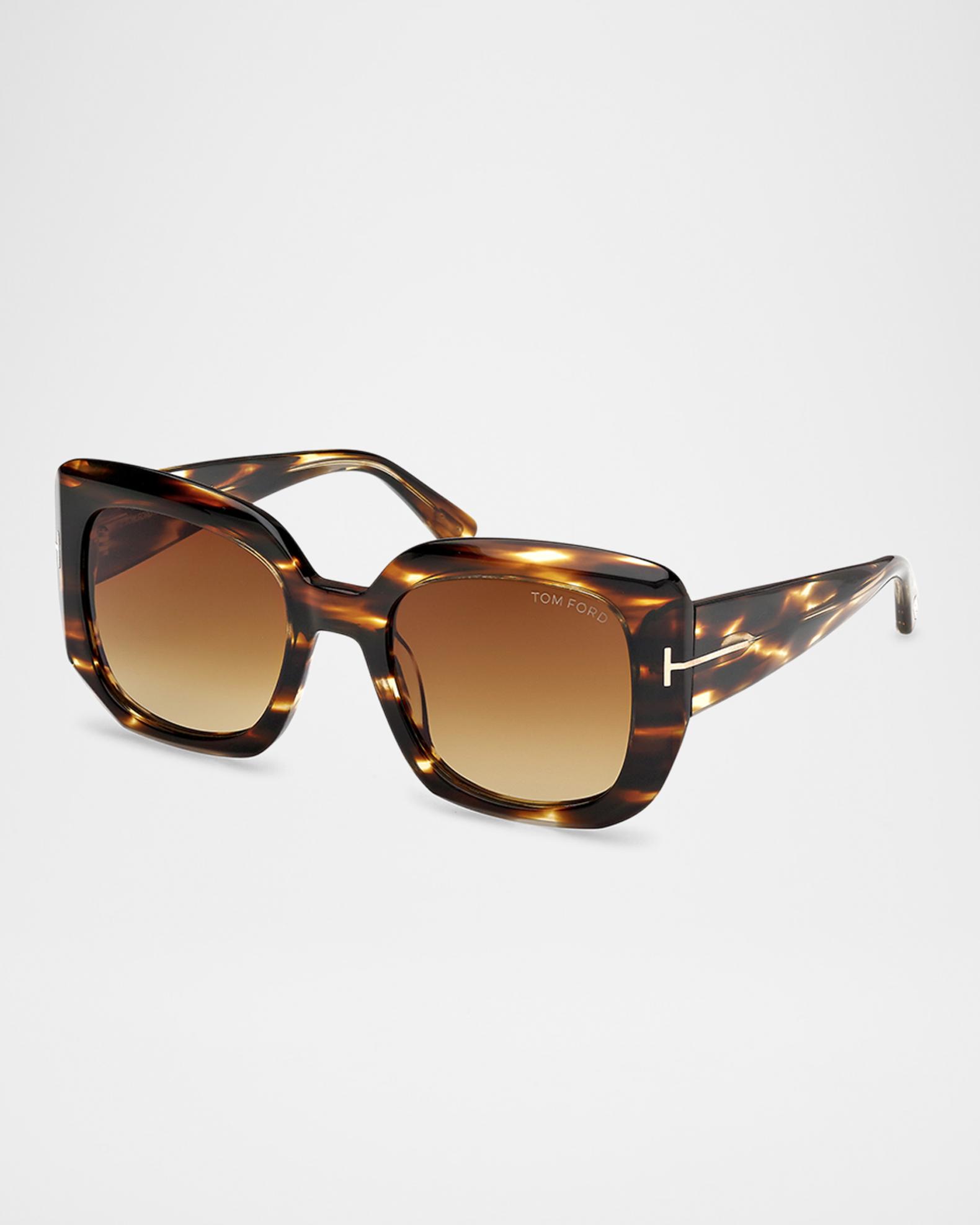 TOM FORD Carla-02 Acetate Square Sunglasses | Neiman Marcus