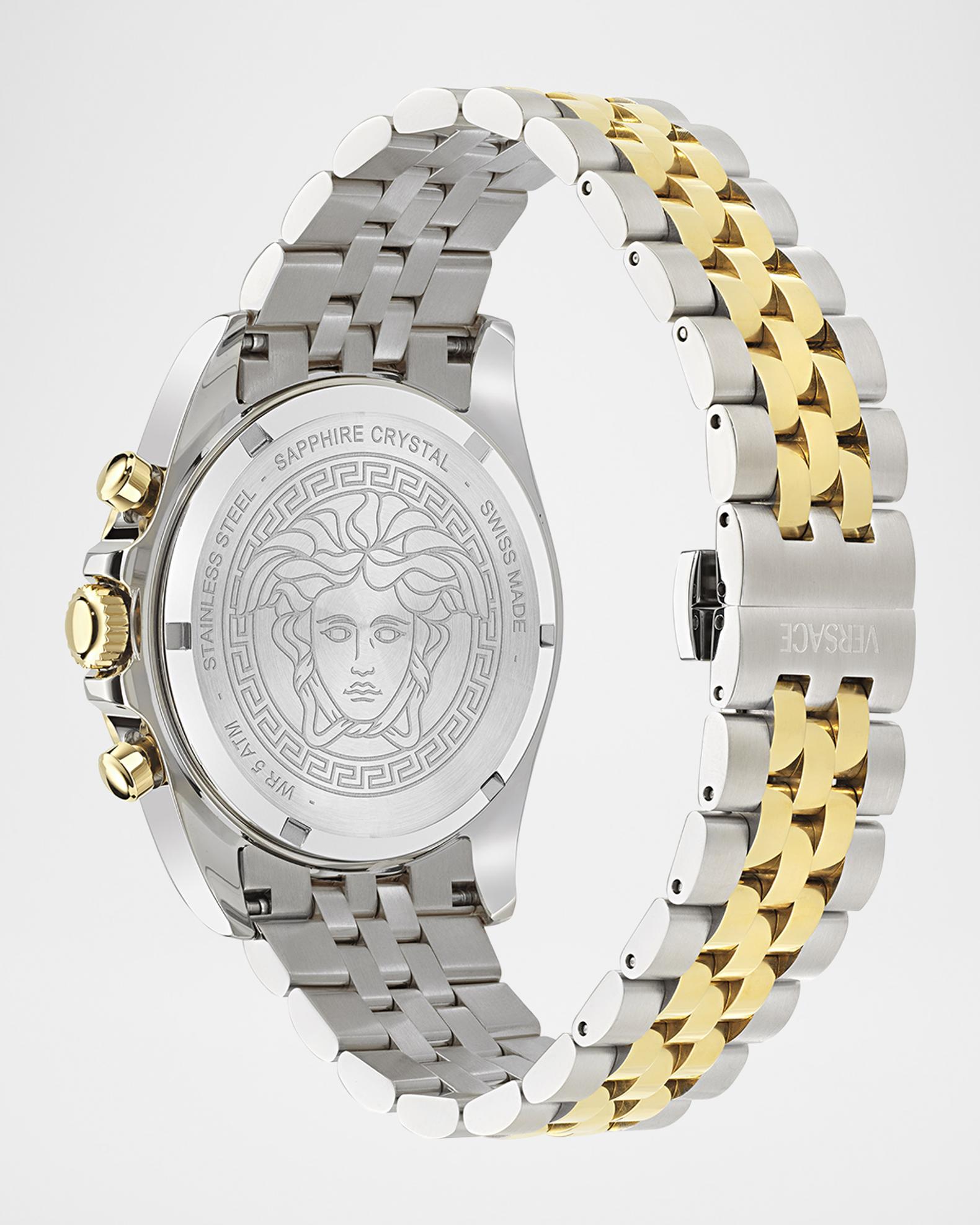 Versace Greca Chrono Wave 43MM Two Tone Bracelet Watch | Neiman Marcus