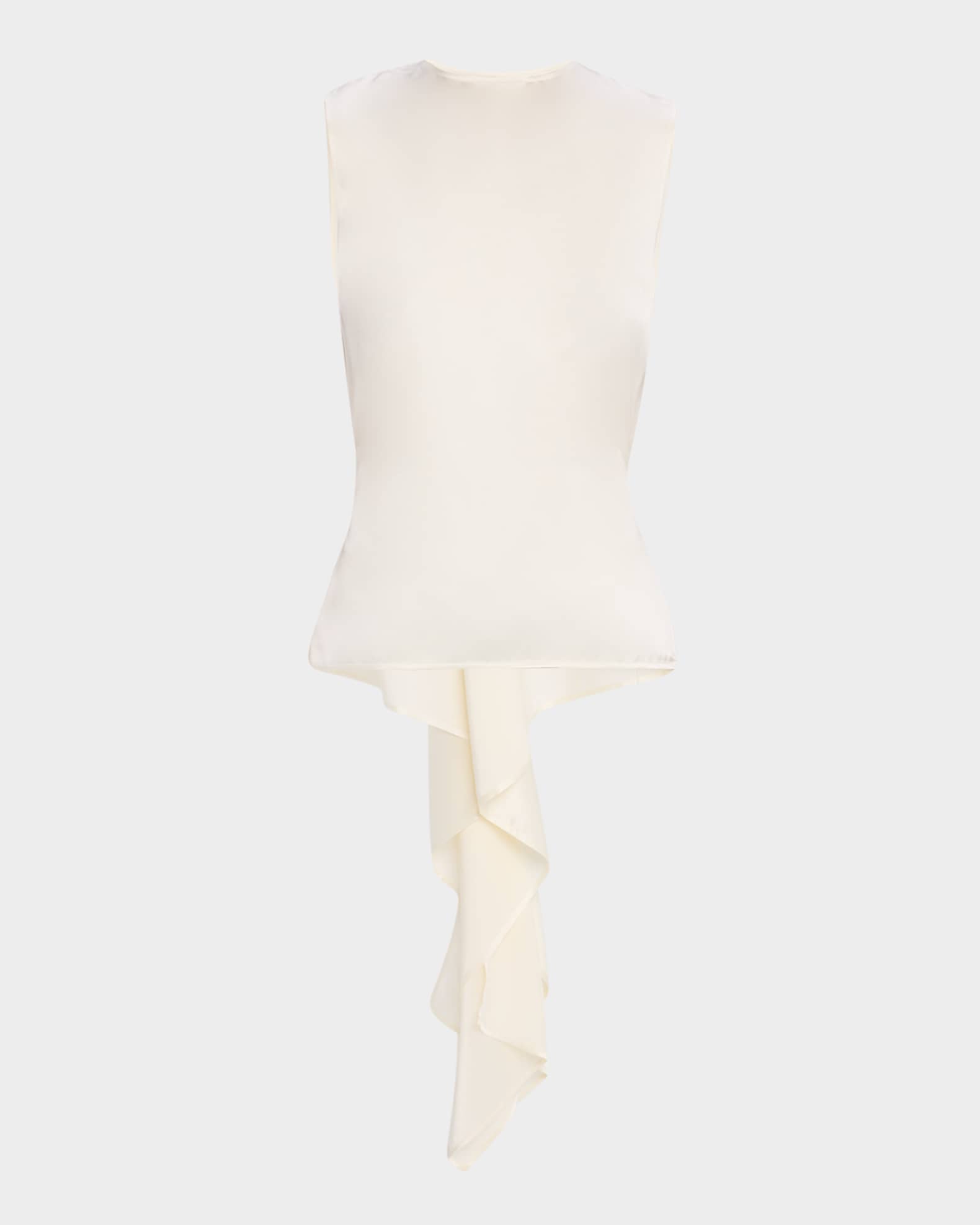 Helmut Lang Sleeveless Draped Silk Scarf Top | Neiman Marcus