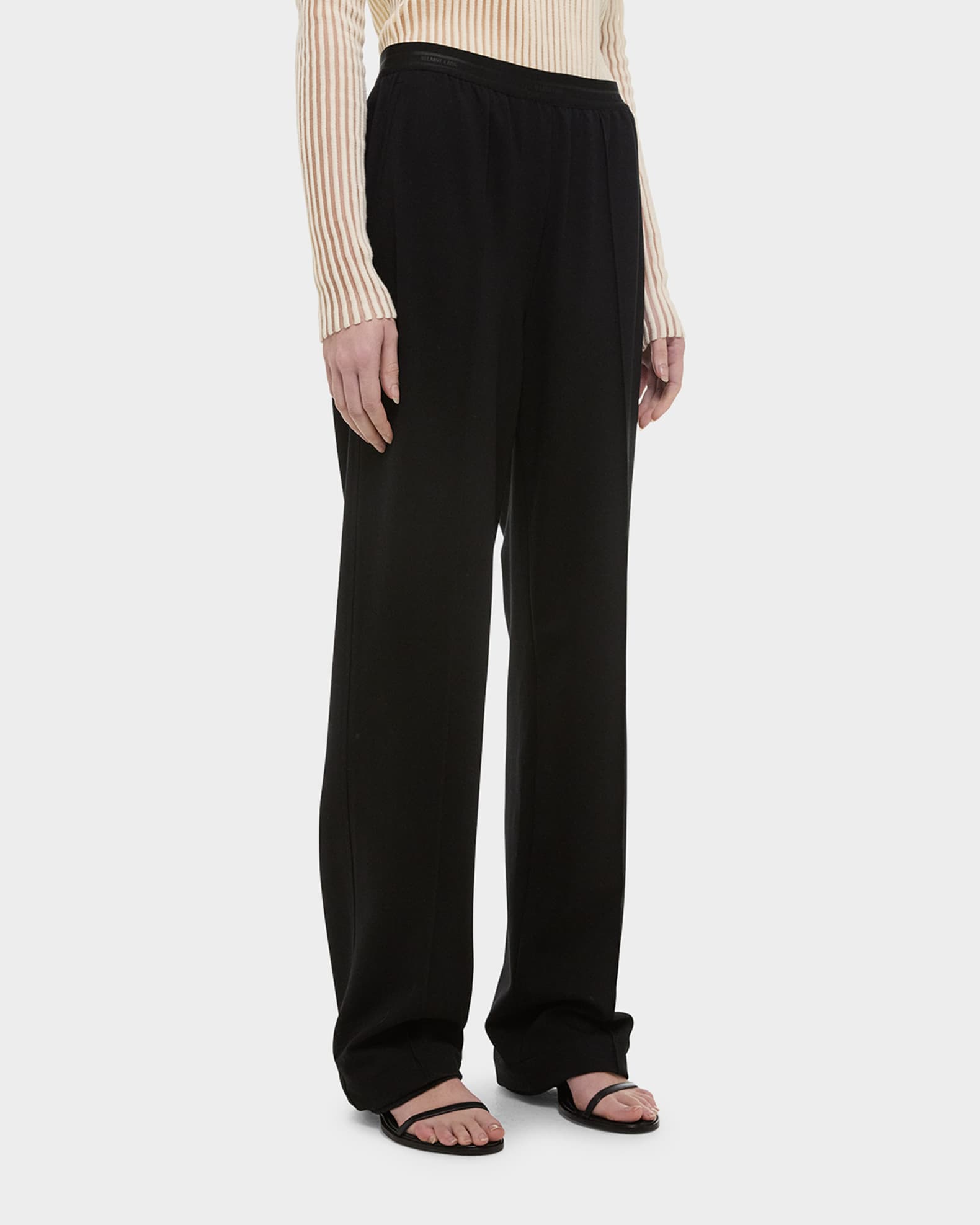 Helmut Lang Logo Waistband Car Trousers | Neiman Marcus
