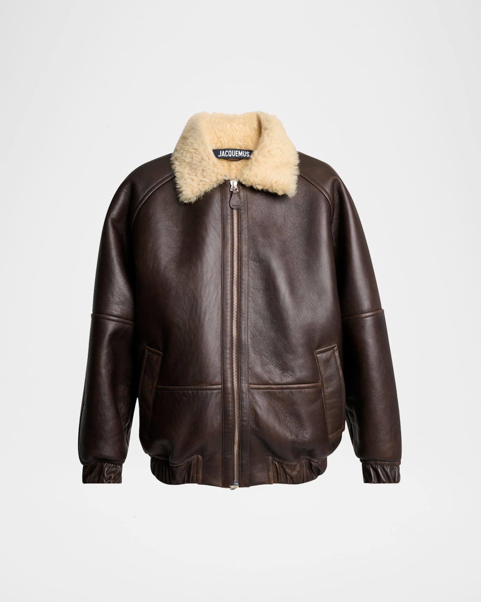 【ジャックムス】 Jackets - Bomber Jackets ジャケット Jacquemus Men's Leather and Shearling Bomber Jacket | Neiman