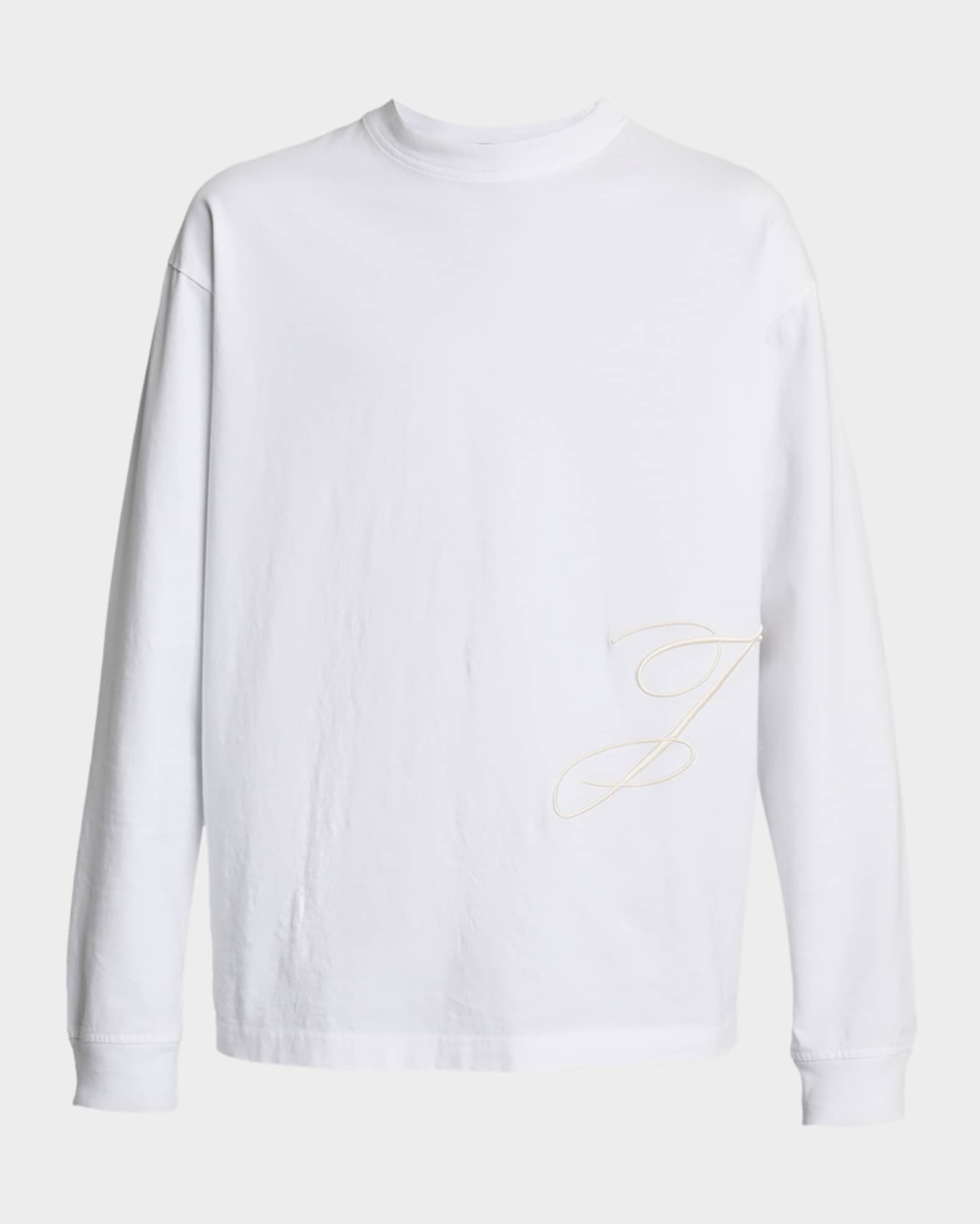Jacquemus The J-Embroidered Long-Sleeve T-Shirt | Neiman Marcus
