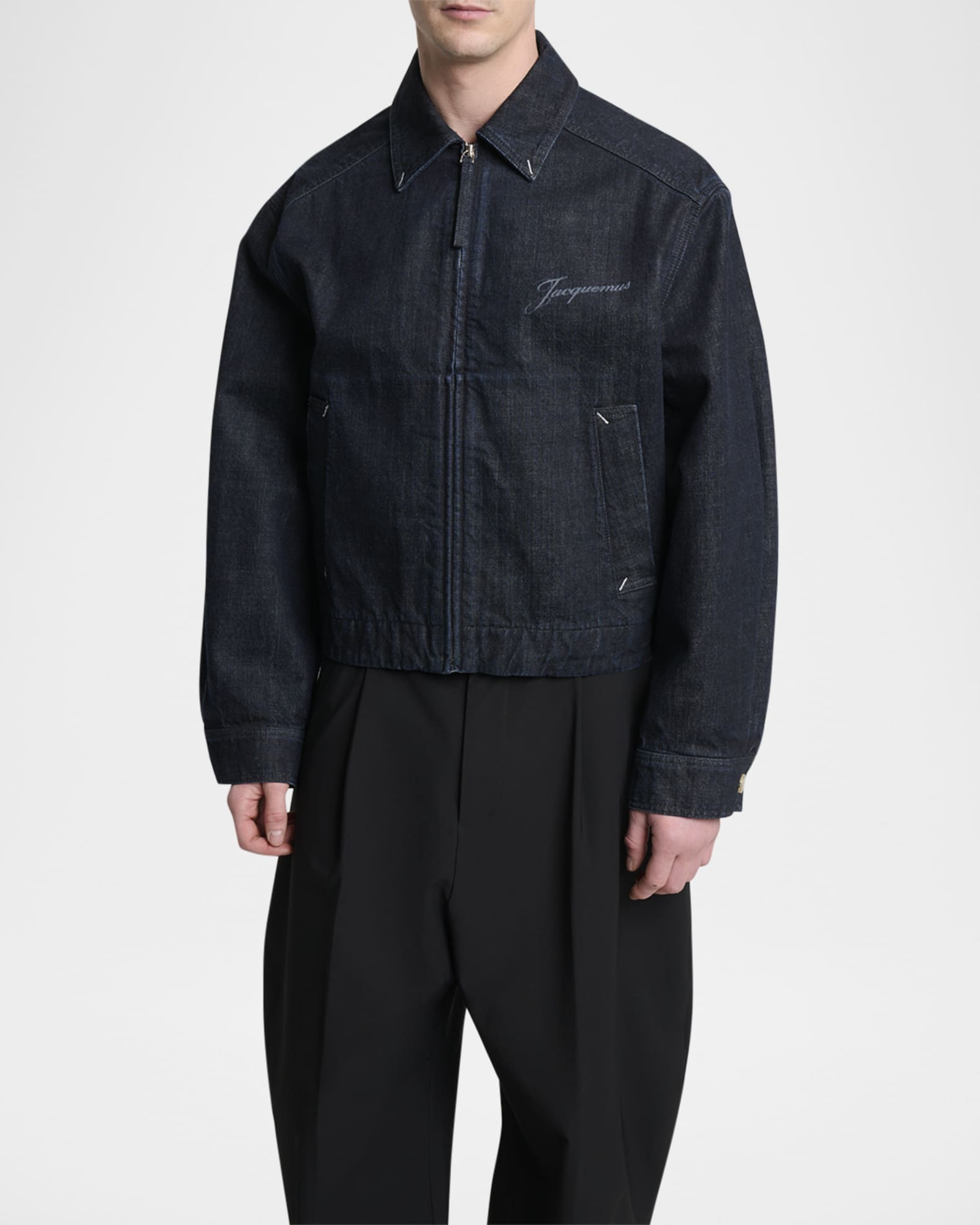 Jacquemus Men's The Canevas De-Nimes Denim Shirt Jacket | Neiman
