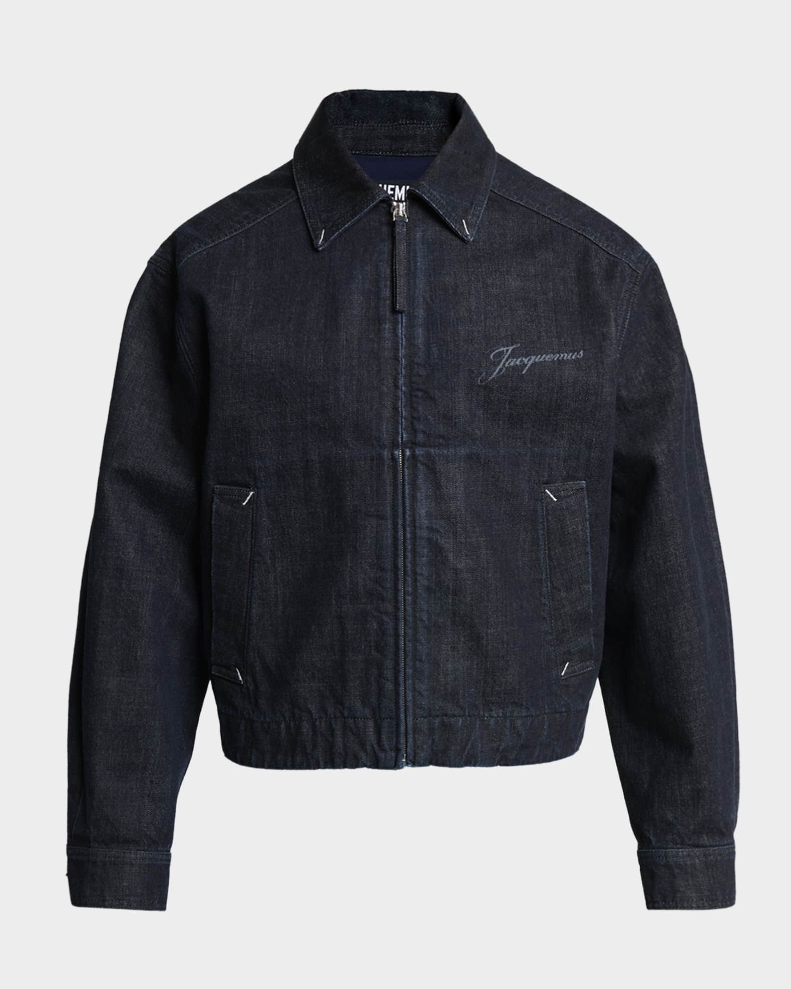Jacquemus Men's The Canevas De-Nimes Denim Shirt Jacket | Neiman