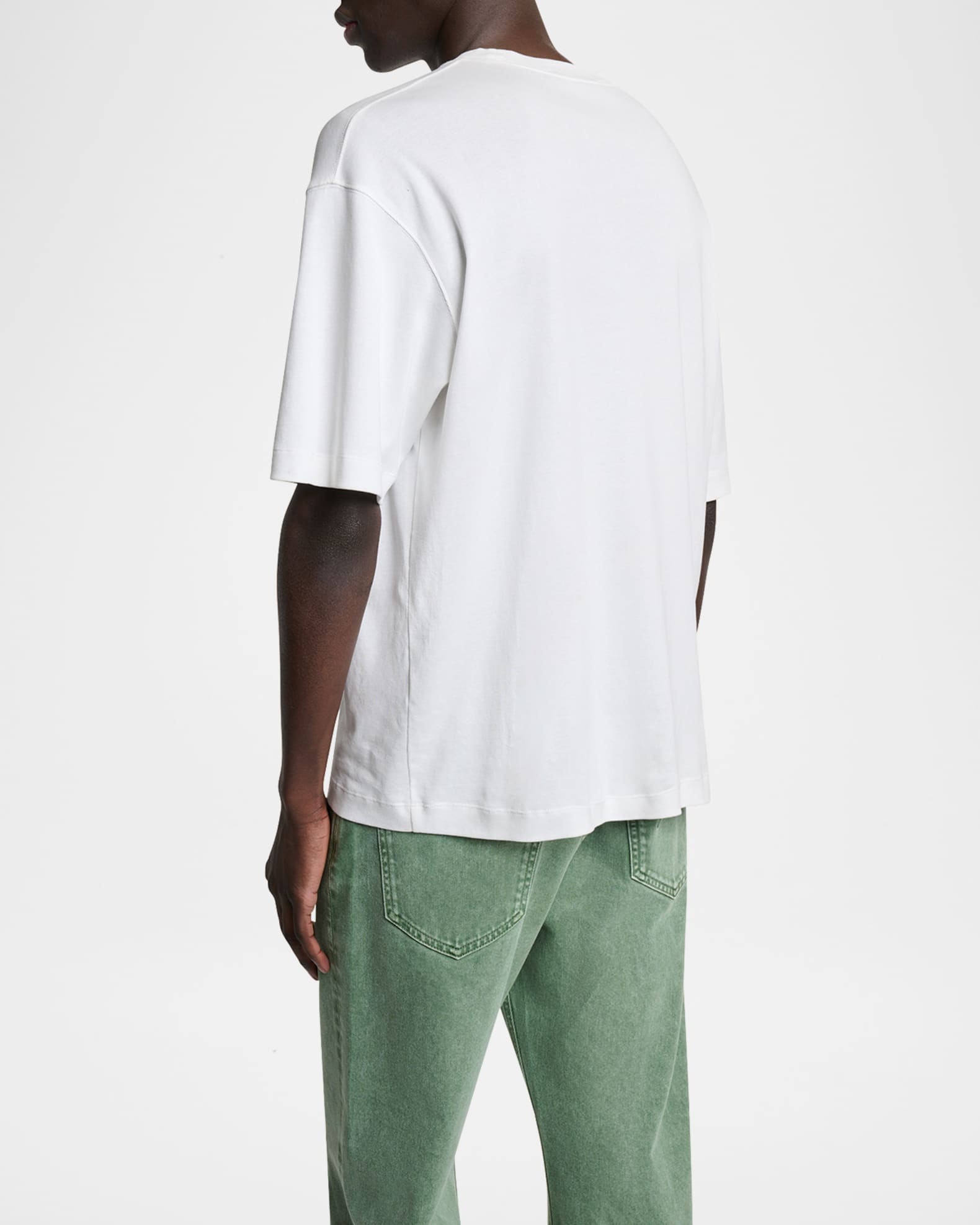 Jacquemus Men's Stazione Logo Patch T-Shirt | Neiman Marcus