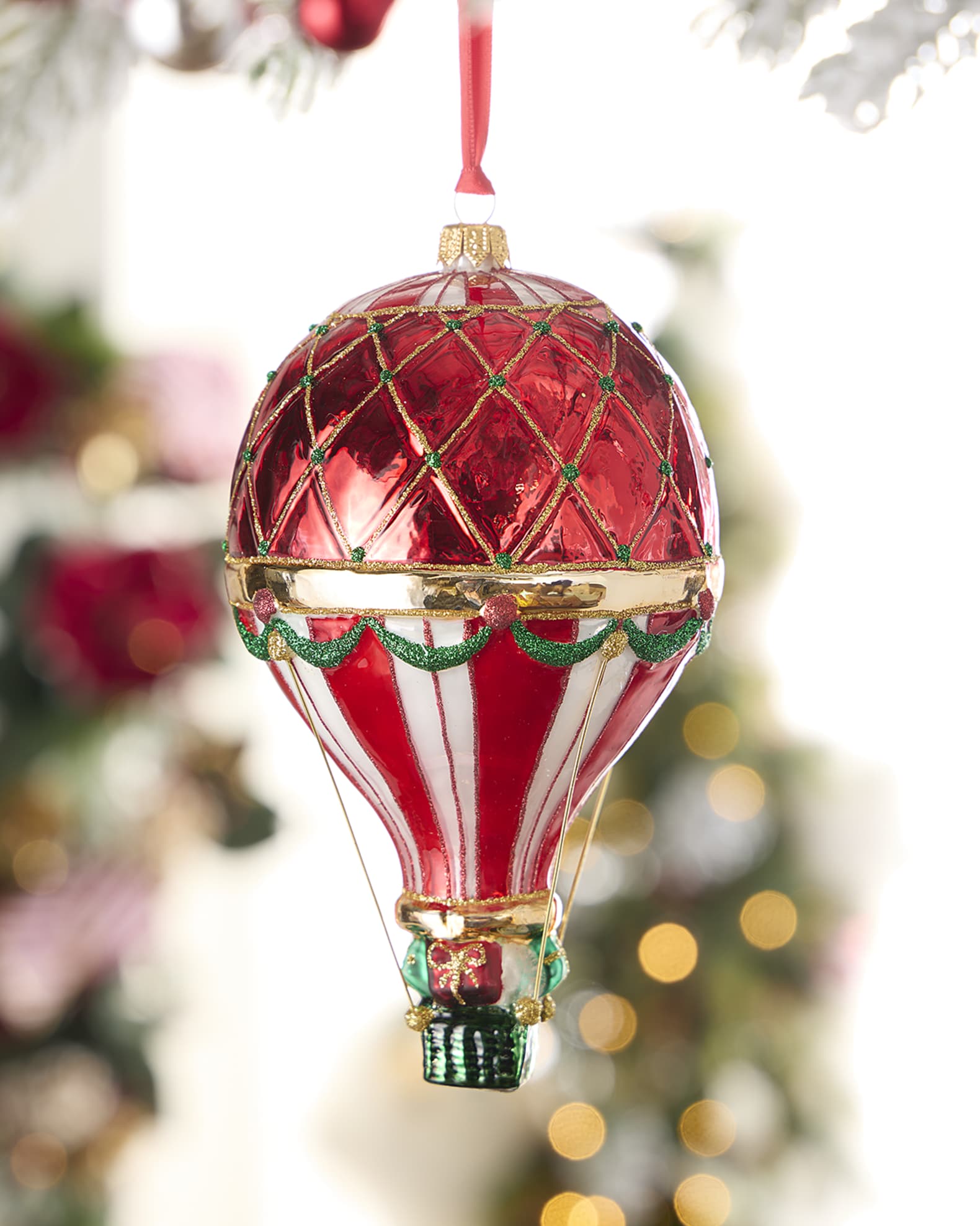 Hot Air Balloon Christmas Ornament  0