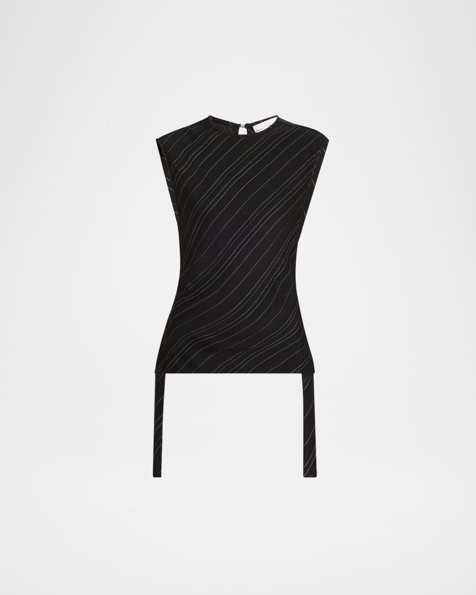 Trina Woven Stripe Tie Top  0