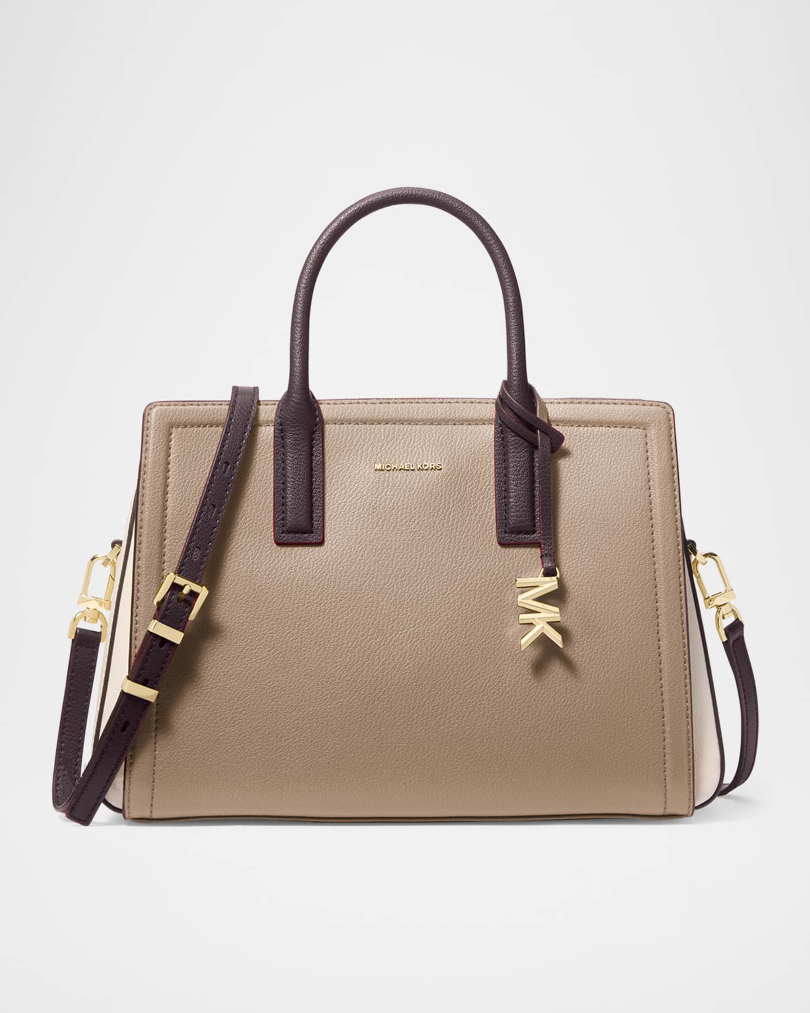 MICHAEL Michael Kors Laila Medium Leather Satchel Bag