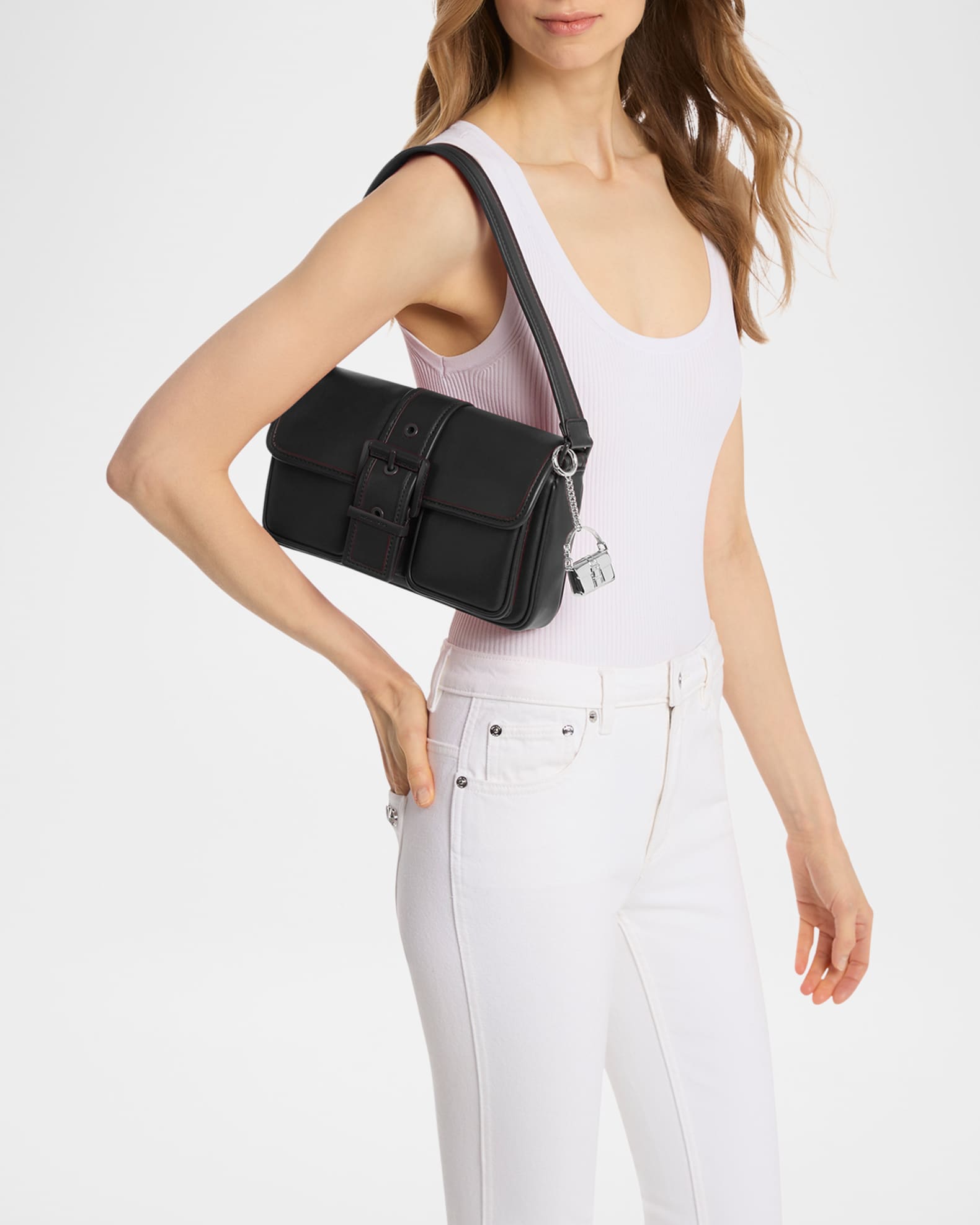 MICHAEL Michael Kors Colby Medium Buckle Leather Shoulder