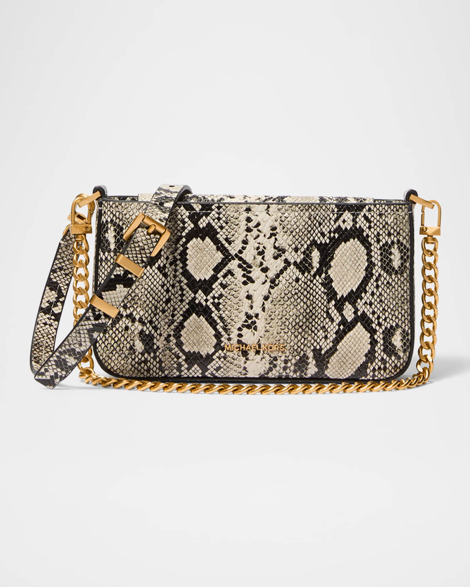 MICHAEL Michael Kors Bryant Small Convertible Snake-Print