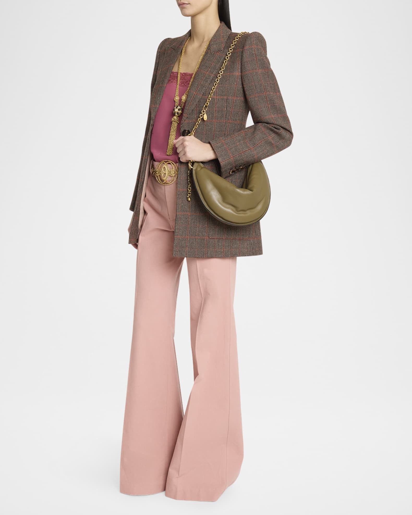 Chloe Icons Half Moon Shoulder Bag in Lambskin | Neiman Marcus