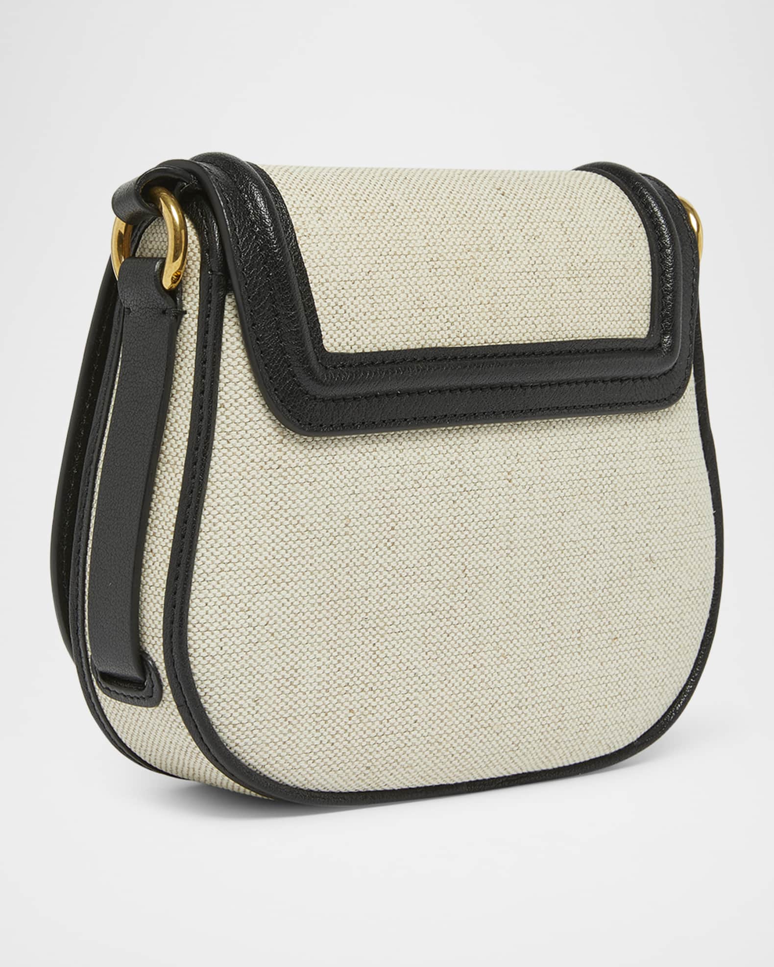 ★Chloe★キャンバス＆グレインレザーHorse Medalクロスボディ Chloé Horse Medal Crossbody Bag In Canvas & Grained Leather