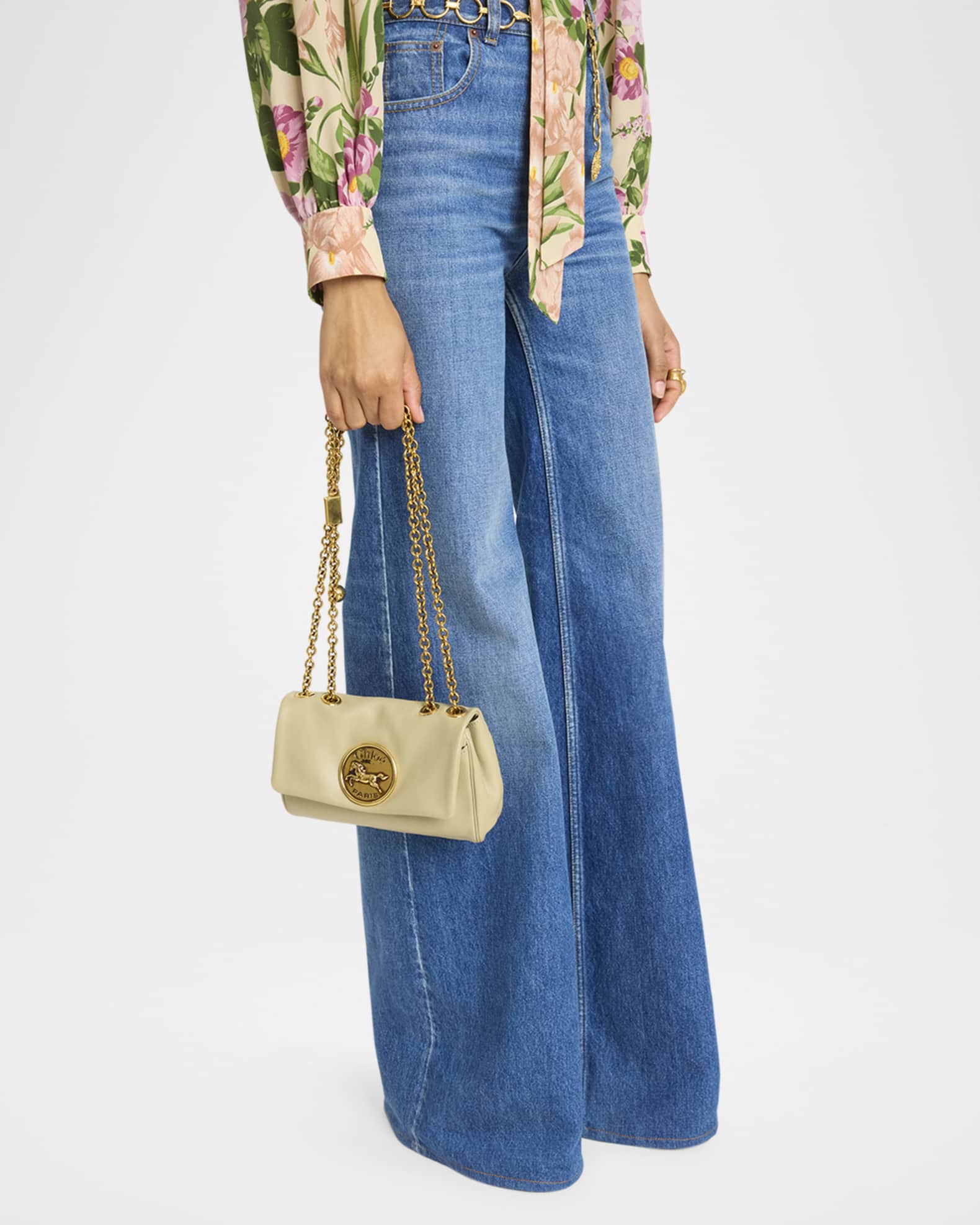 Chloe Heritage Small Crossbody Bag in Grained Leather