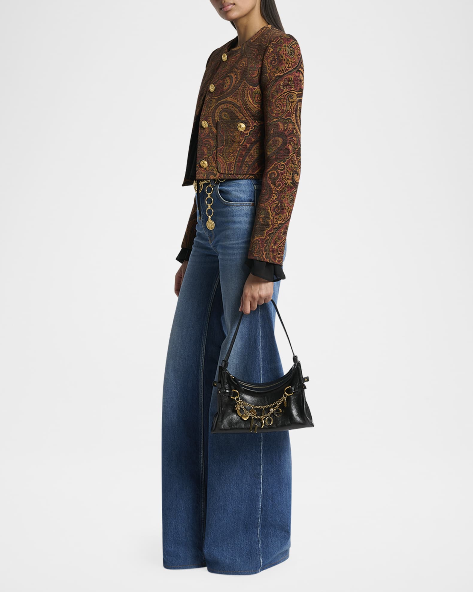 ハンドバッグ CHLOE' CHLOE' CHARMS HOBO BAG Chloé Chloé Charms Hobo Bag In Shiny Leather | Chloé IS