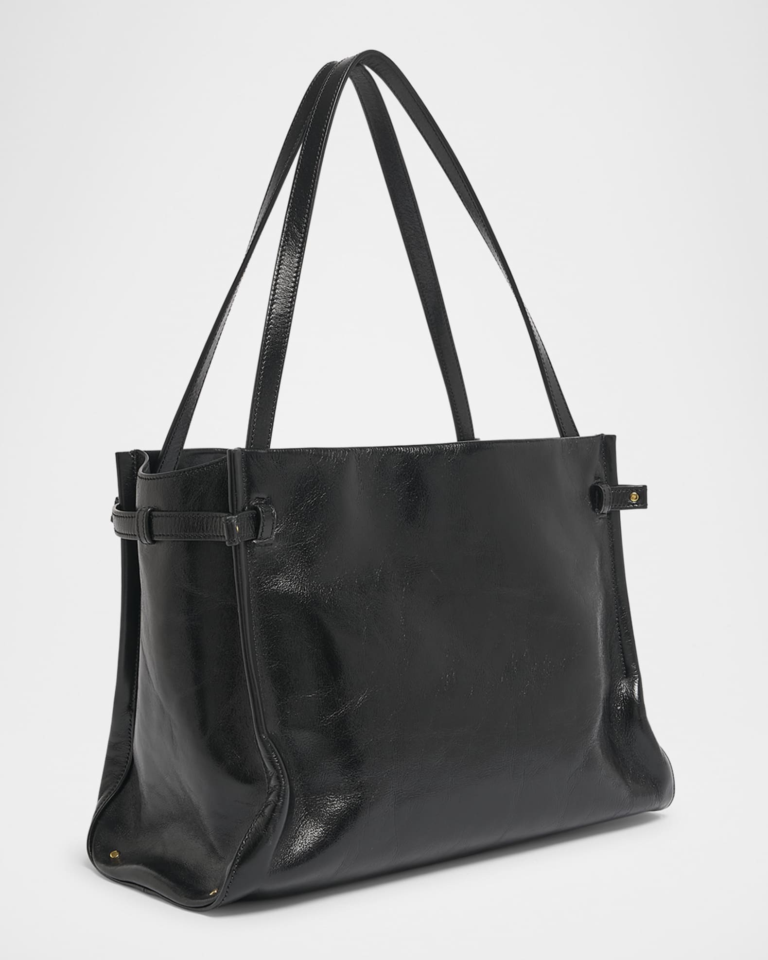トートバッグ Chloe Chloe Charms Tote Bag In Shiny Leather Chloe Logo Charms Tote Bag in Shiny Leather | Neiman Marcus