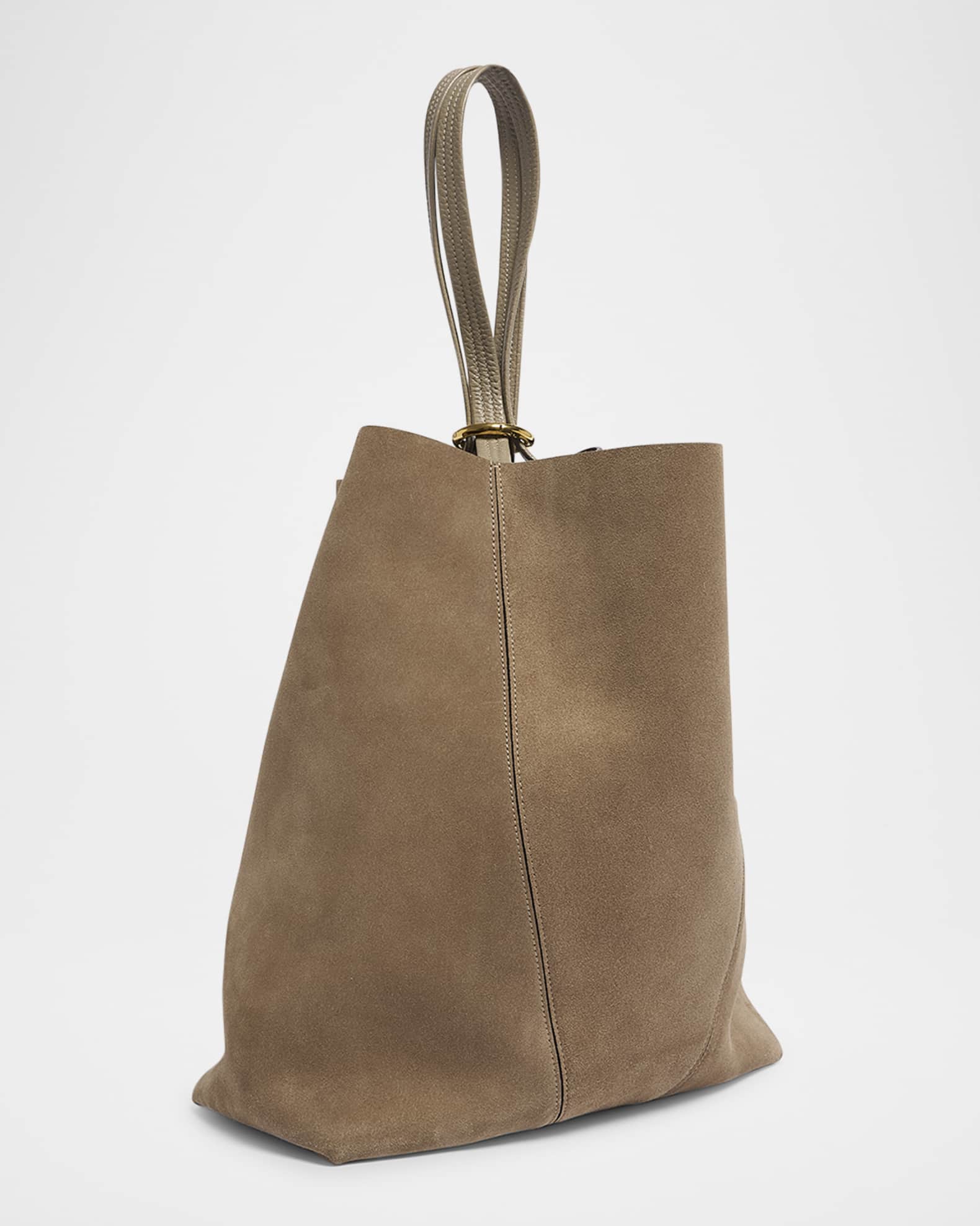 Chloe Spin Tote Bag in Suede | Neiman Marcus