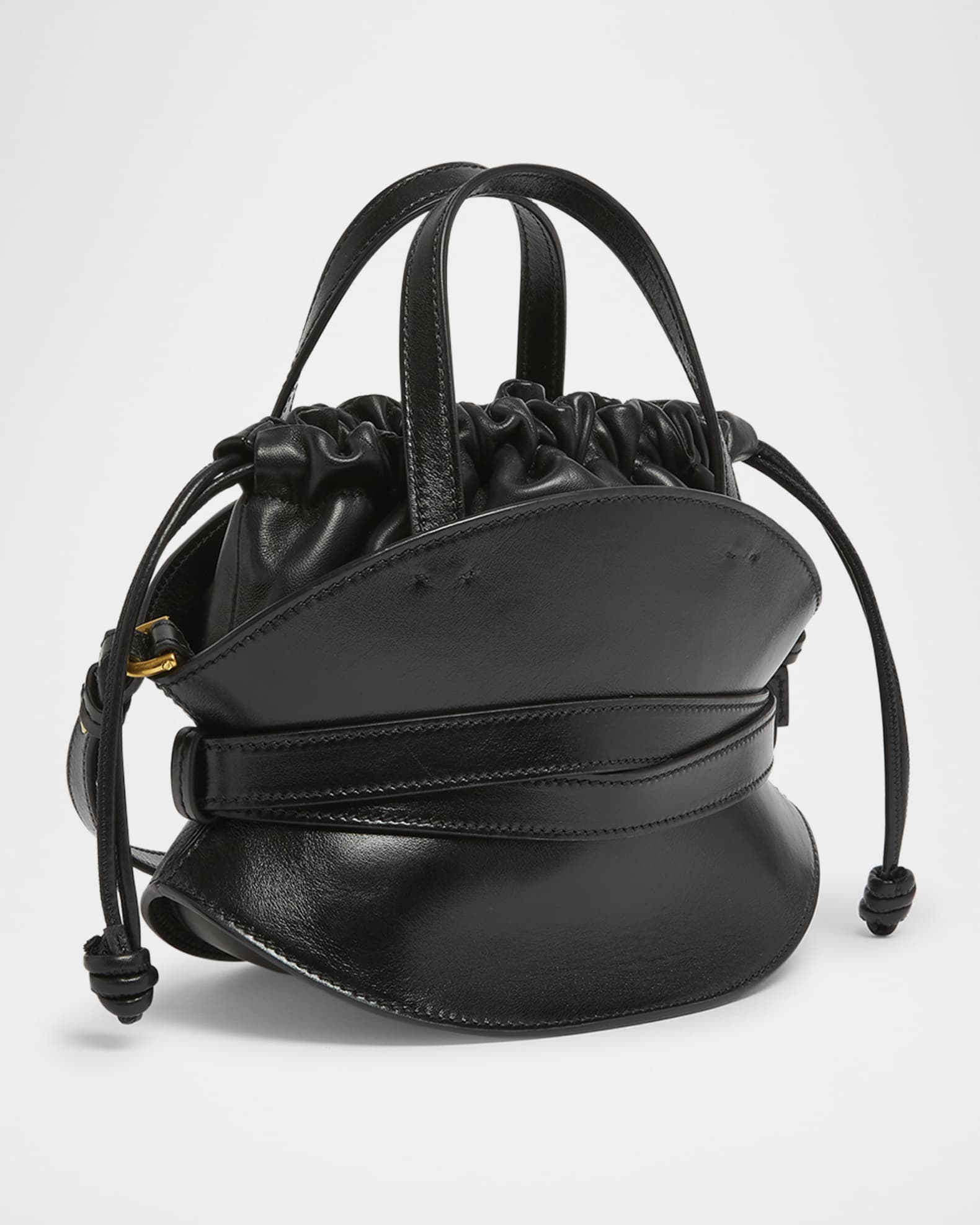 Balmain Shuffle Mini Top-Handle Bag in Calfskin | Neiman Marcus
