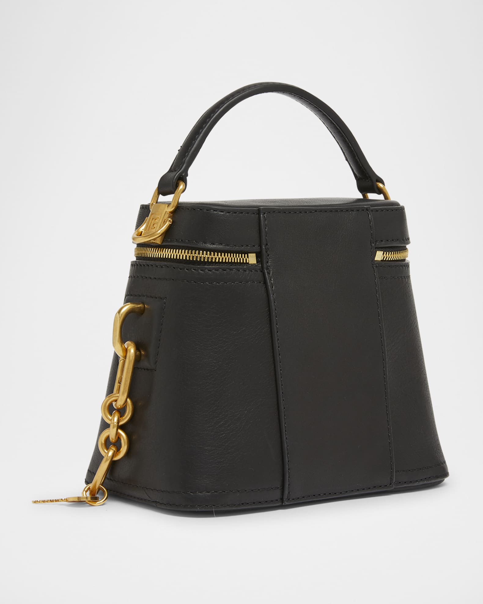 Balmain Pulse Vanity Top-Handle Bag in Calfskin | Neiman Marcus