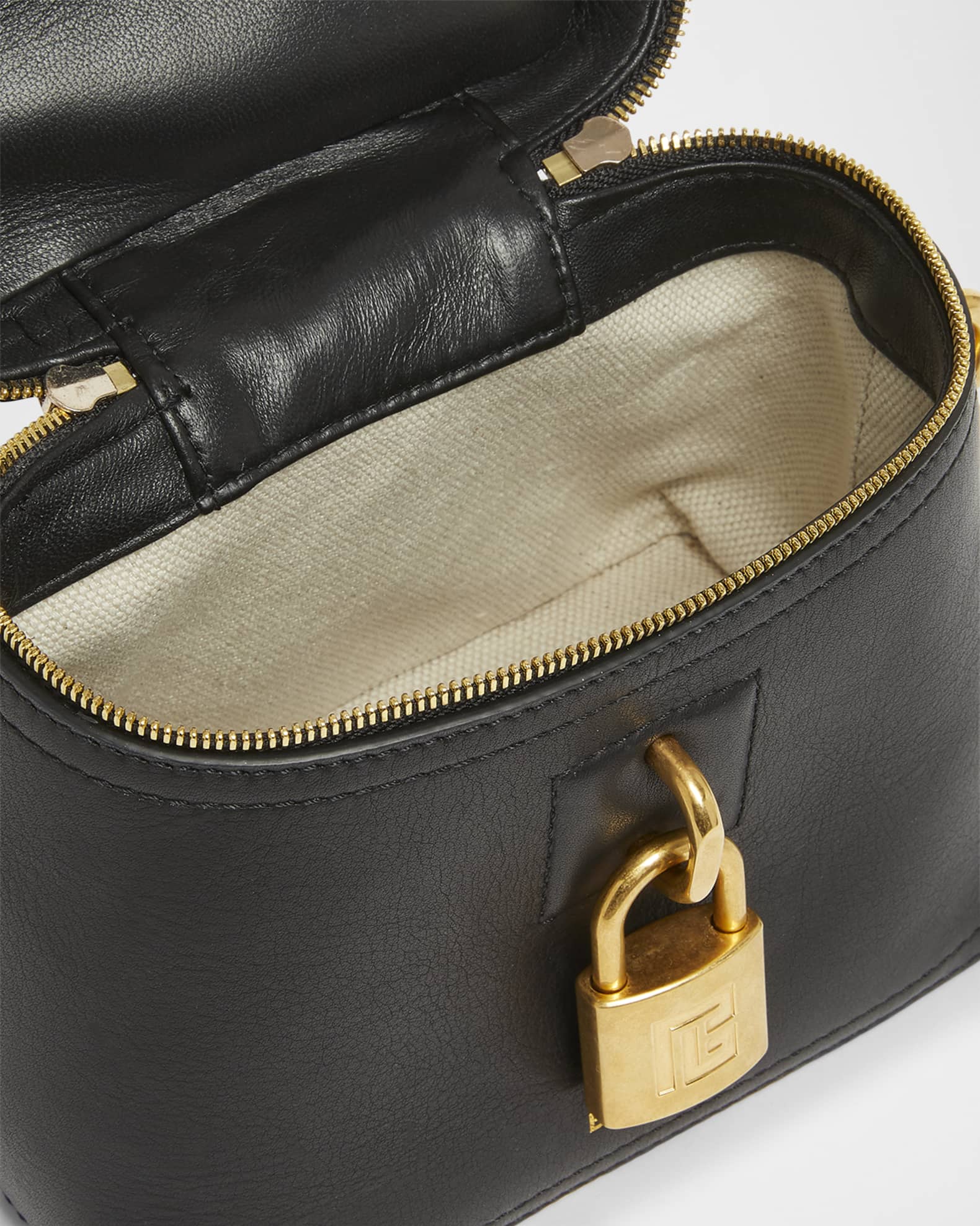 Balmain Pulse Vanity Top-Handle Bag in Calfskin | Neiman Marcus