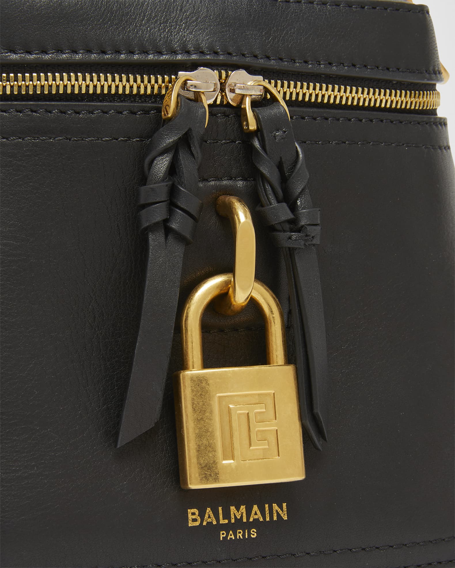 Balmain Pulse Vanity Top-Handle Bag in Calfskin | Neiman Marcus