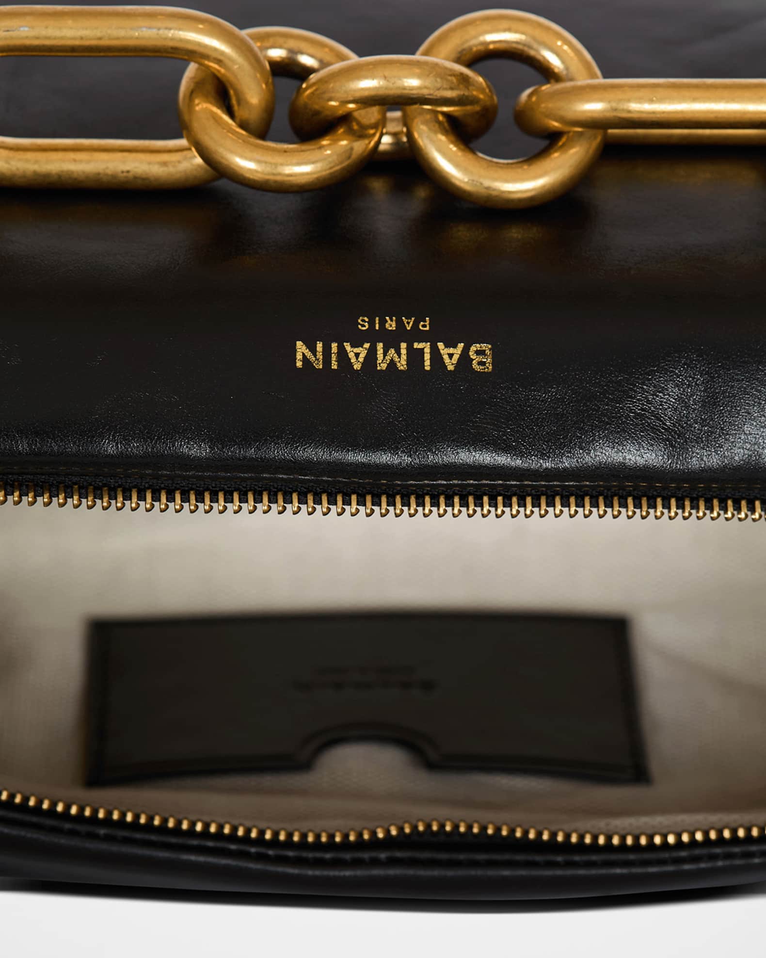 Balmain Sync Medium Chain Shoulder Bag in Calfskin | Neiman Marcus