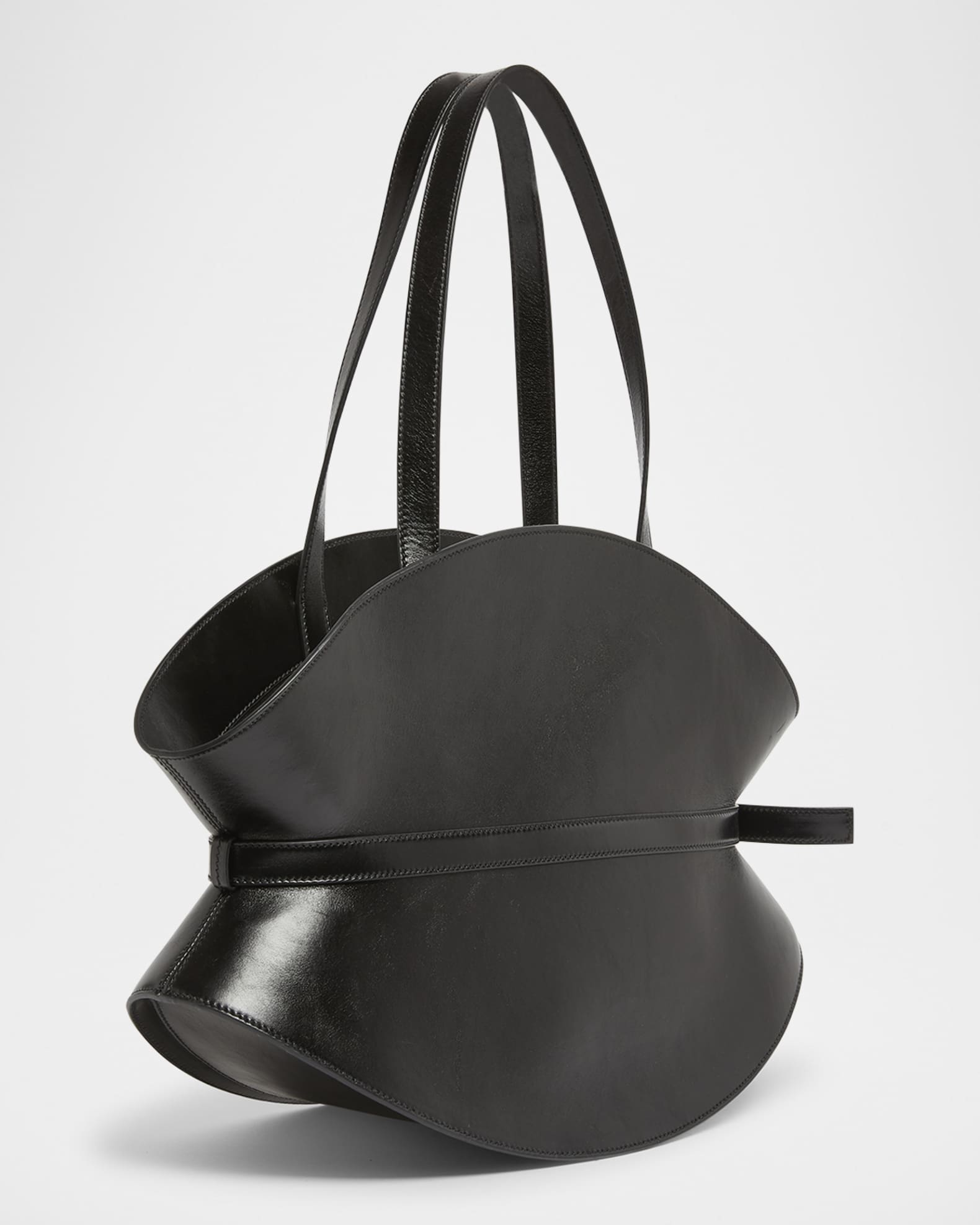 Balmain Shuffle Medium Belt Shoulder Bag in Calfskin