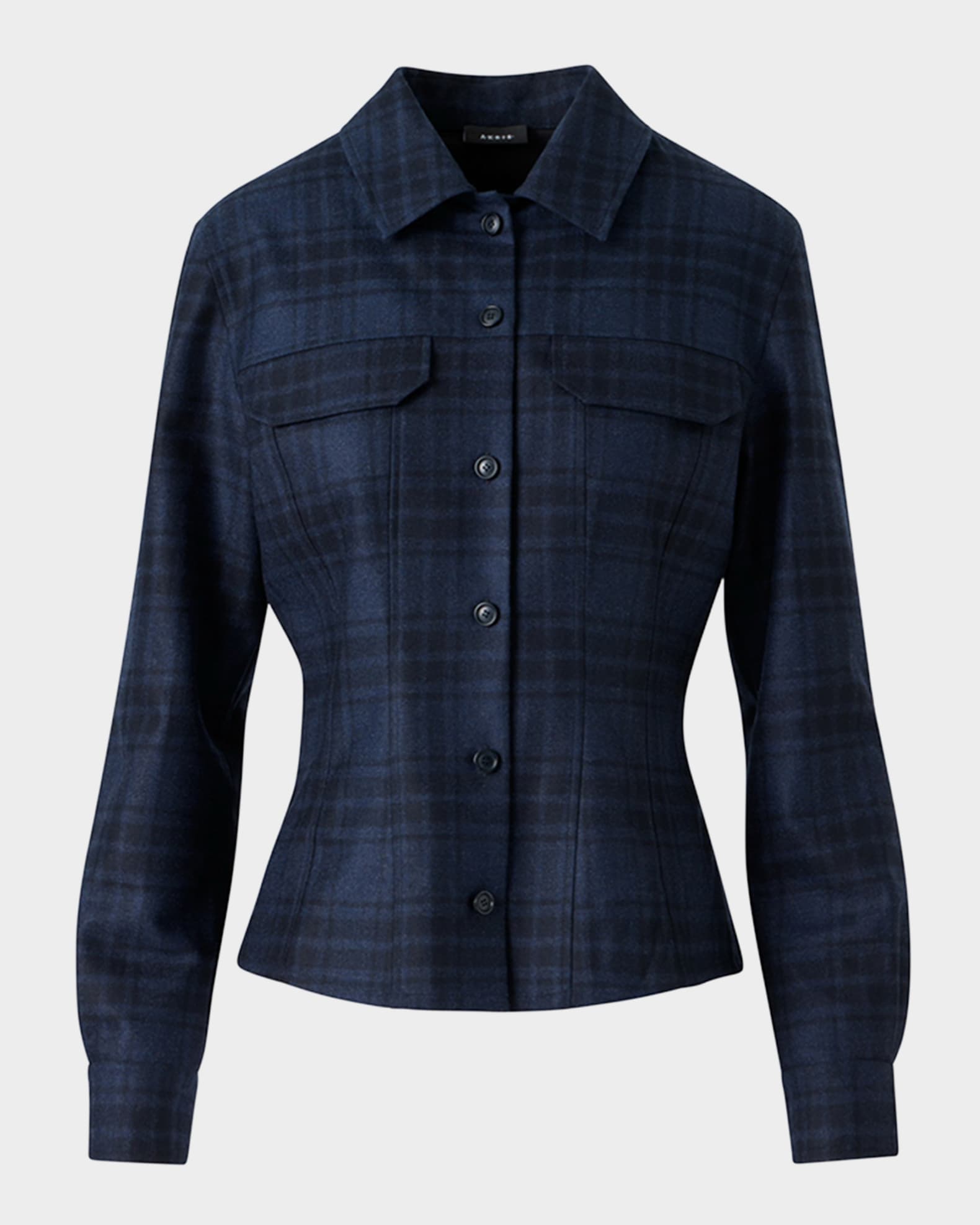 Long-Sleeve Check Flannel Shirt  0