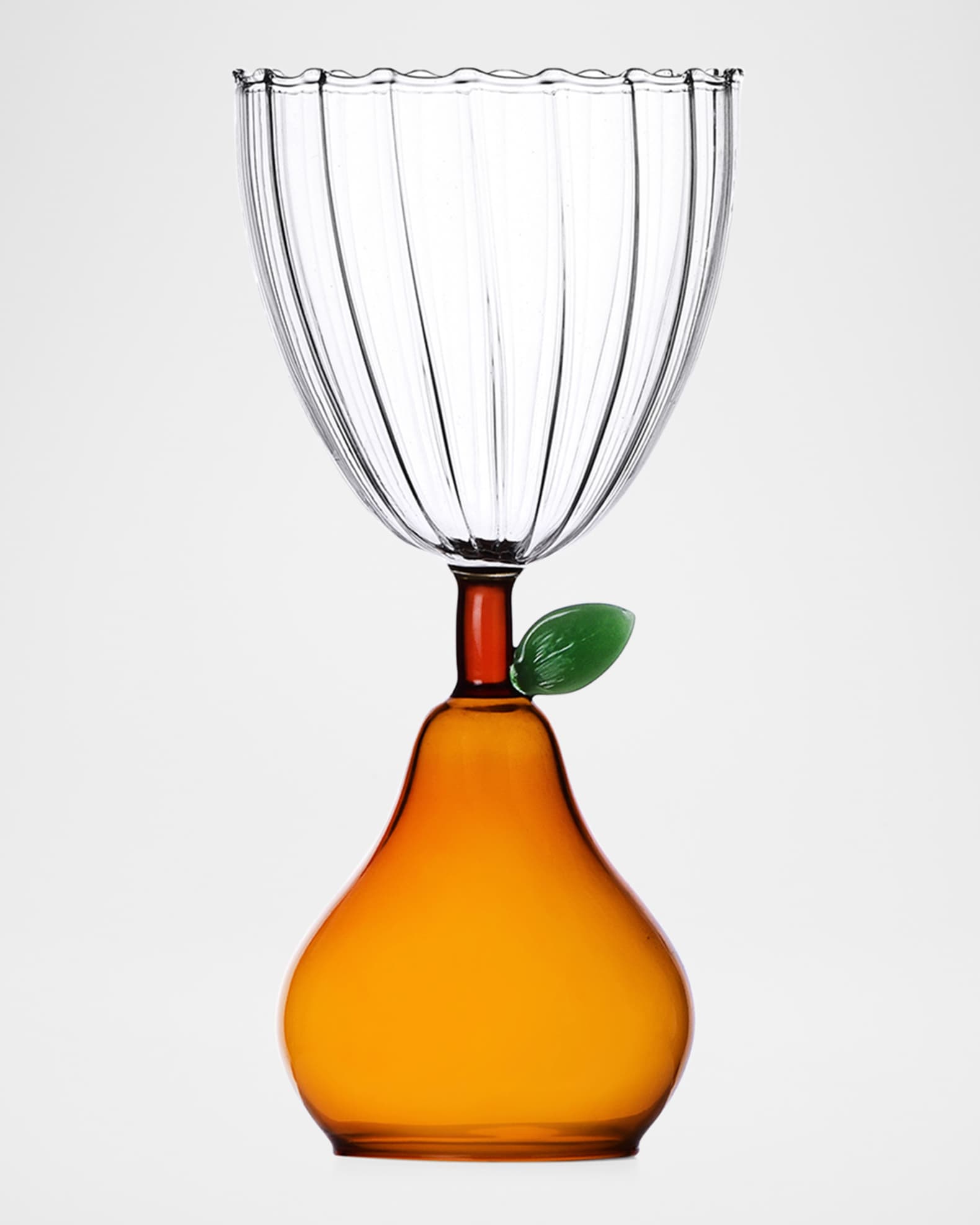 Fruits & Flowers Stemmed Pear Glass, 10.1 oz 0