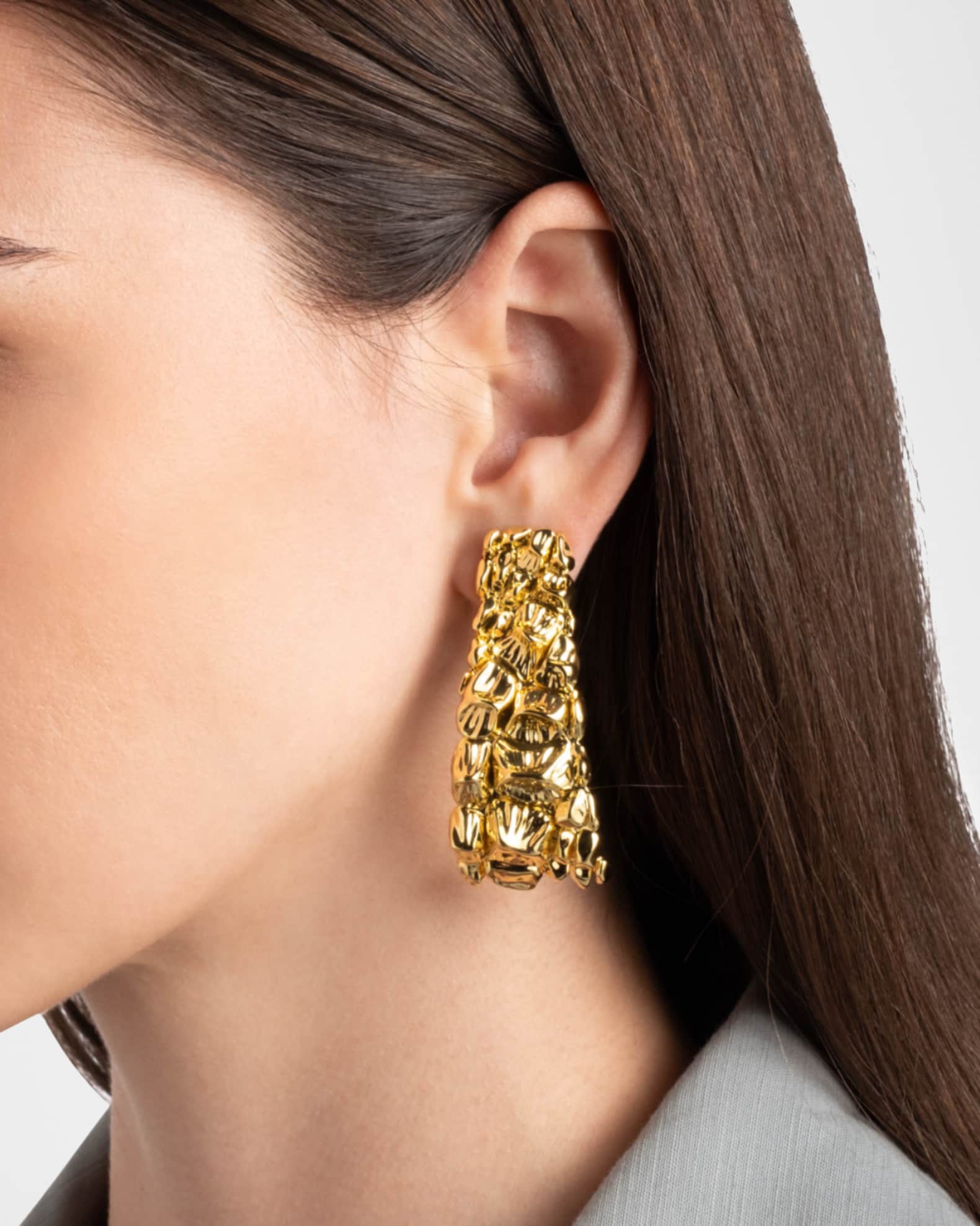 Brut Croco Hoop Earrings 1