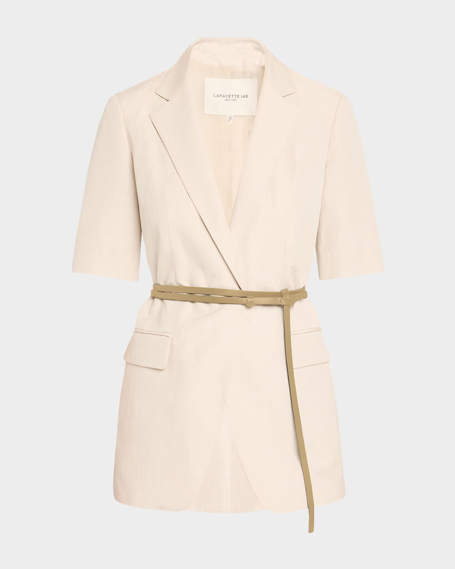 Belted Wrap-Front Blazer 0