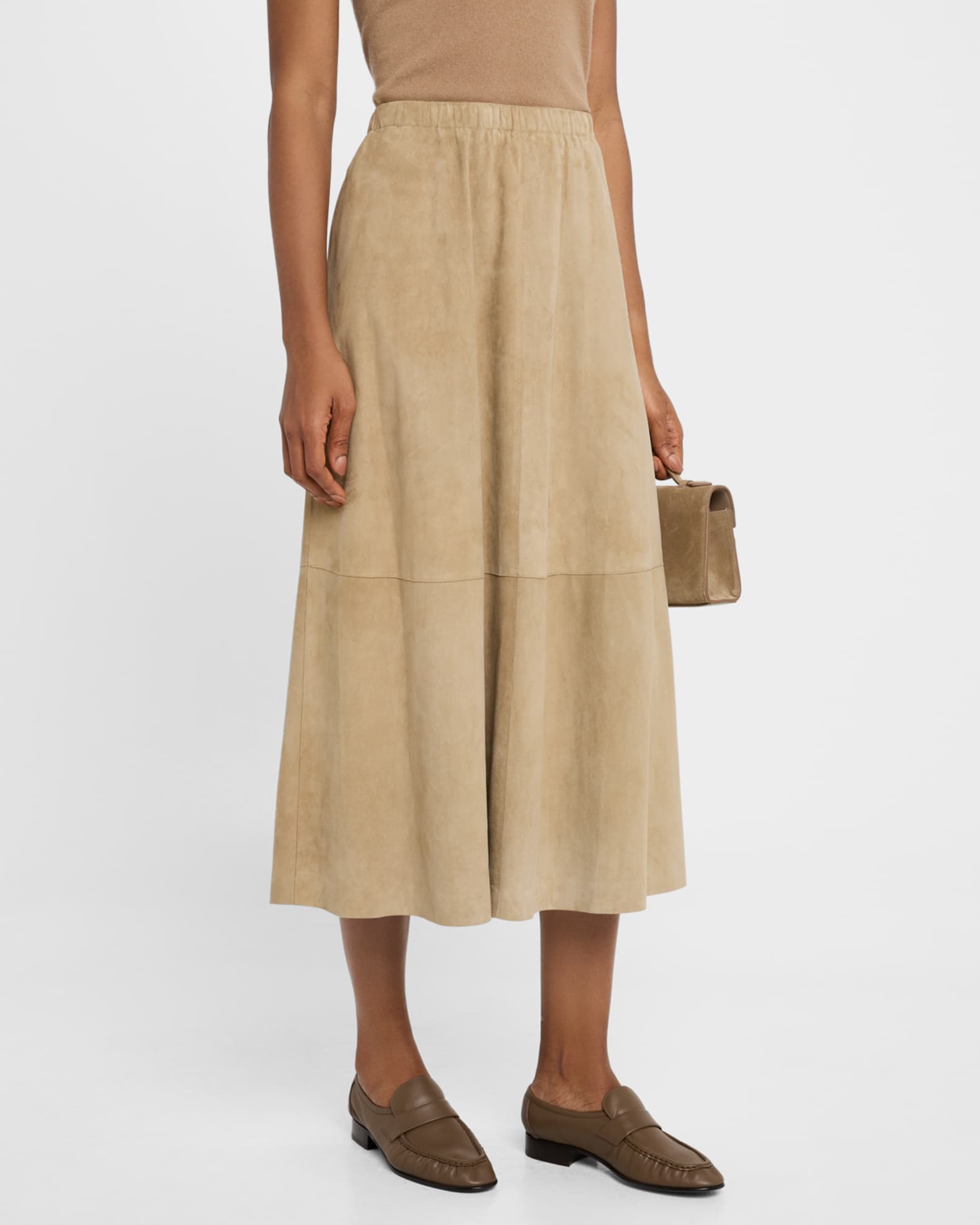 Noir Allure High-Waisted Asymmetrical Lambskin Skirt main image 0