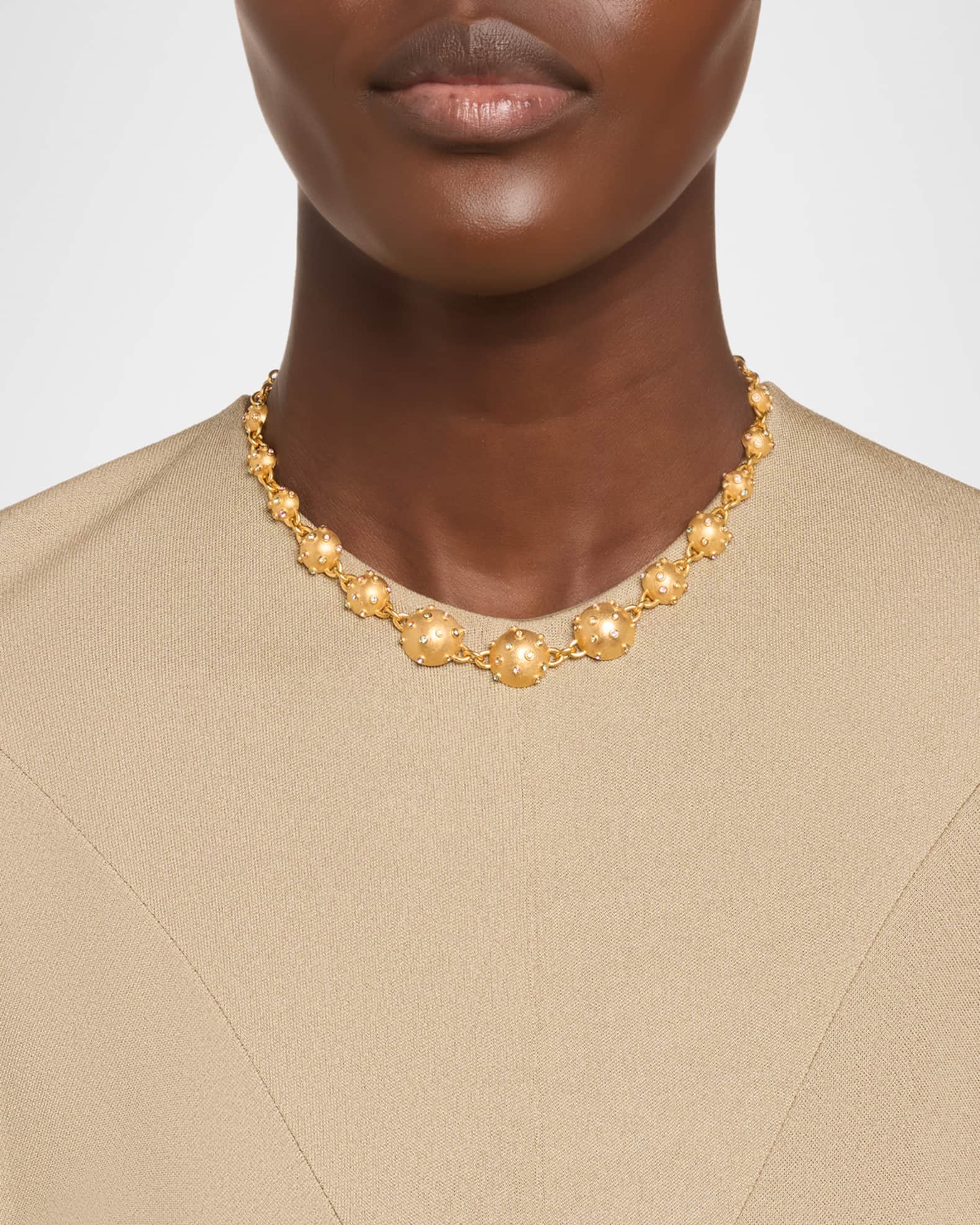 Mini Crystal Half Sphere Necklace 1
