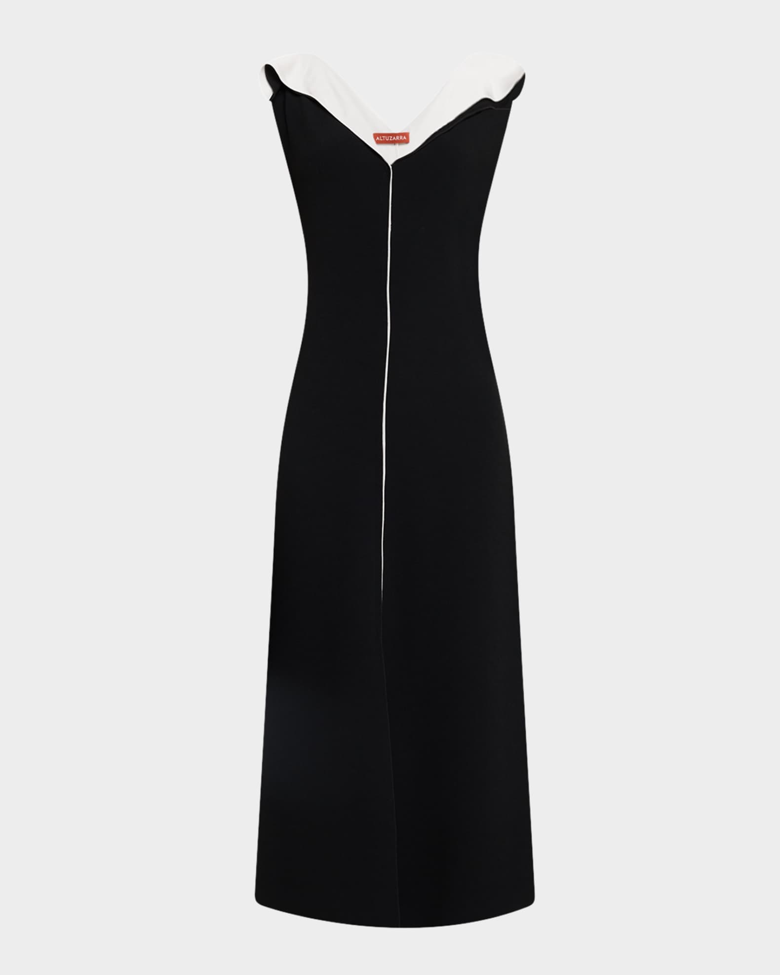 Jophee Layered Ruffle V-Neck Midi Dress 0