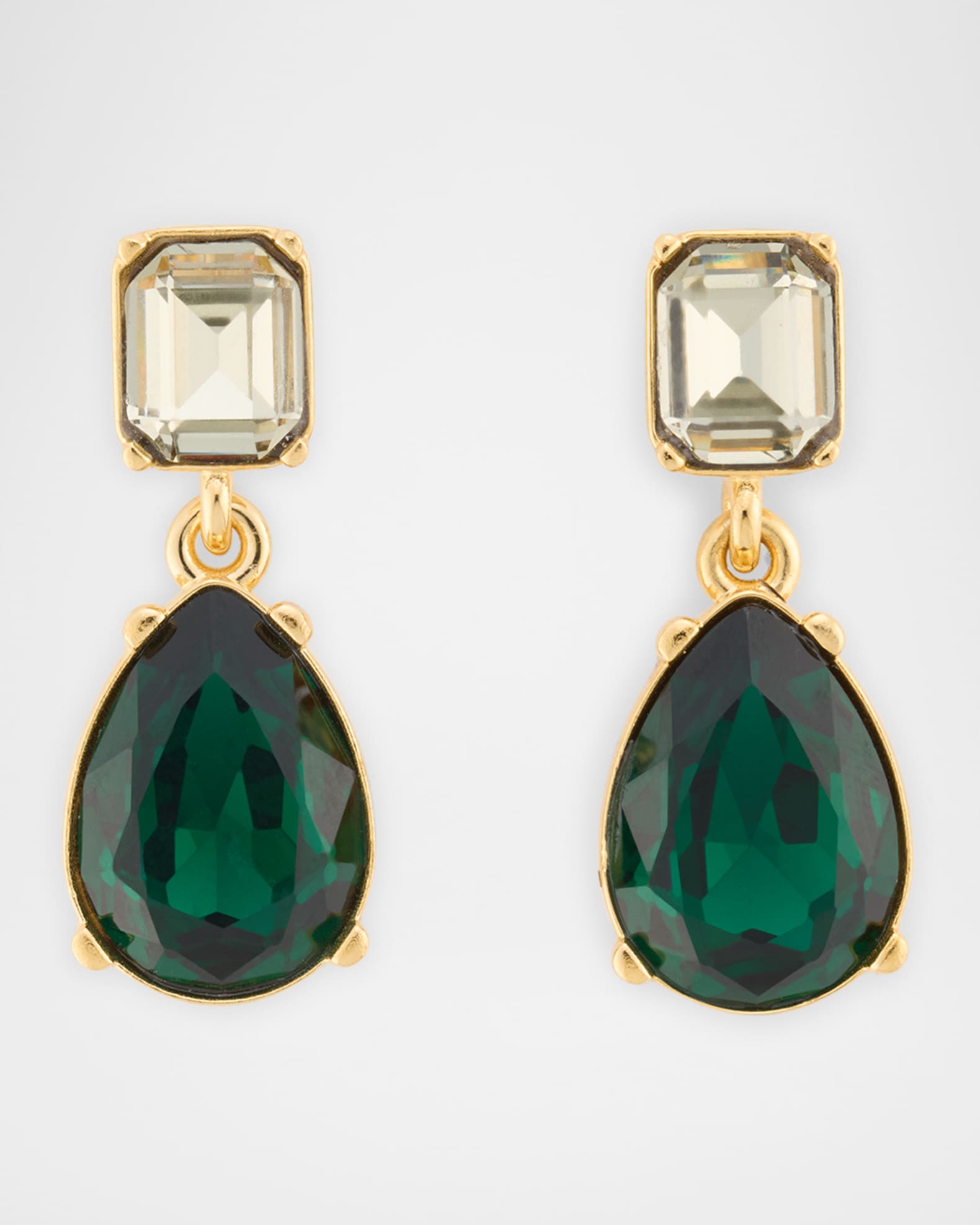 Single Drop Crystal Earrings 0