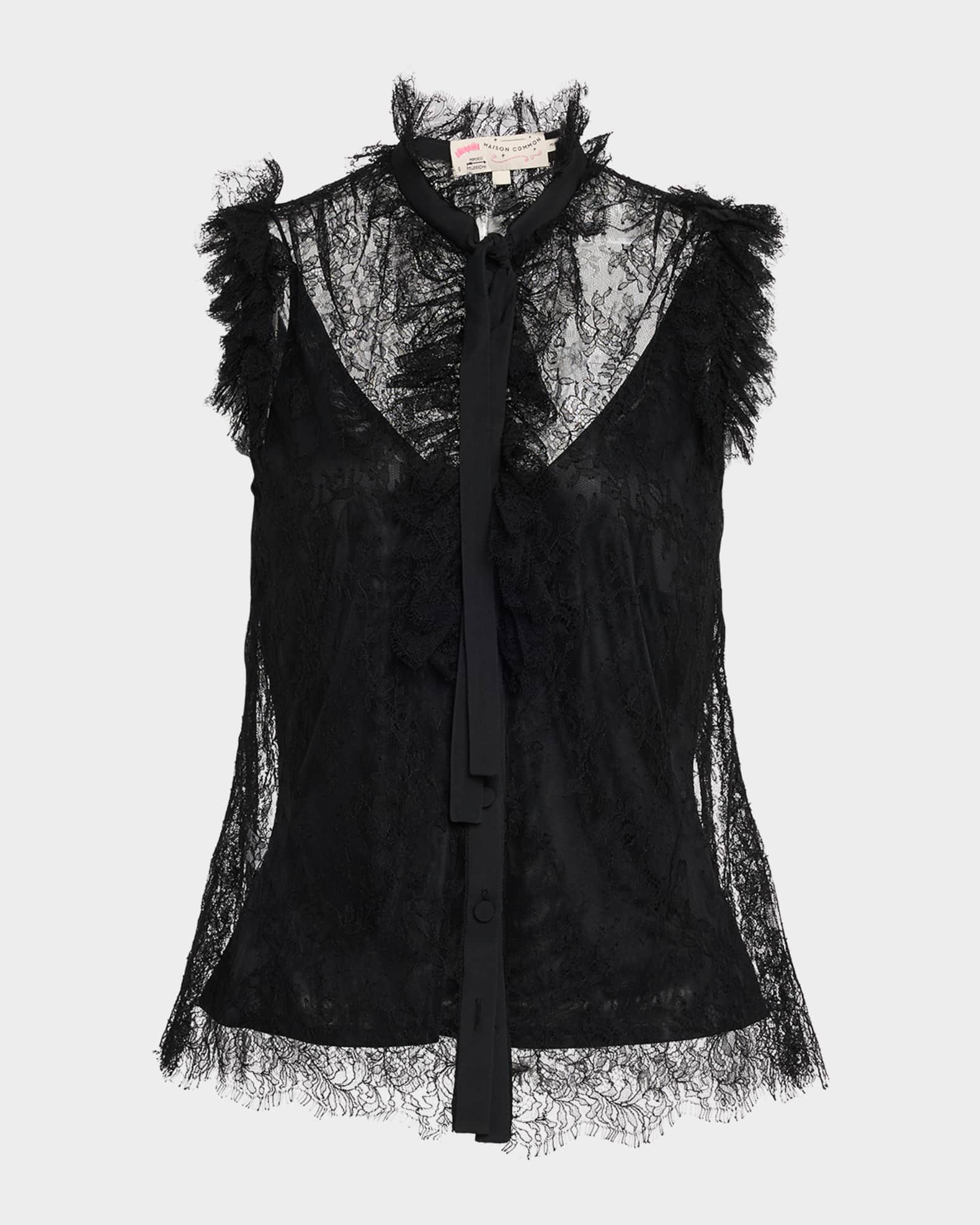 Sleeveless Lace Blouse with Cami 0