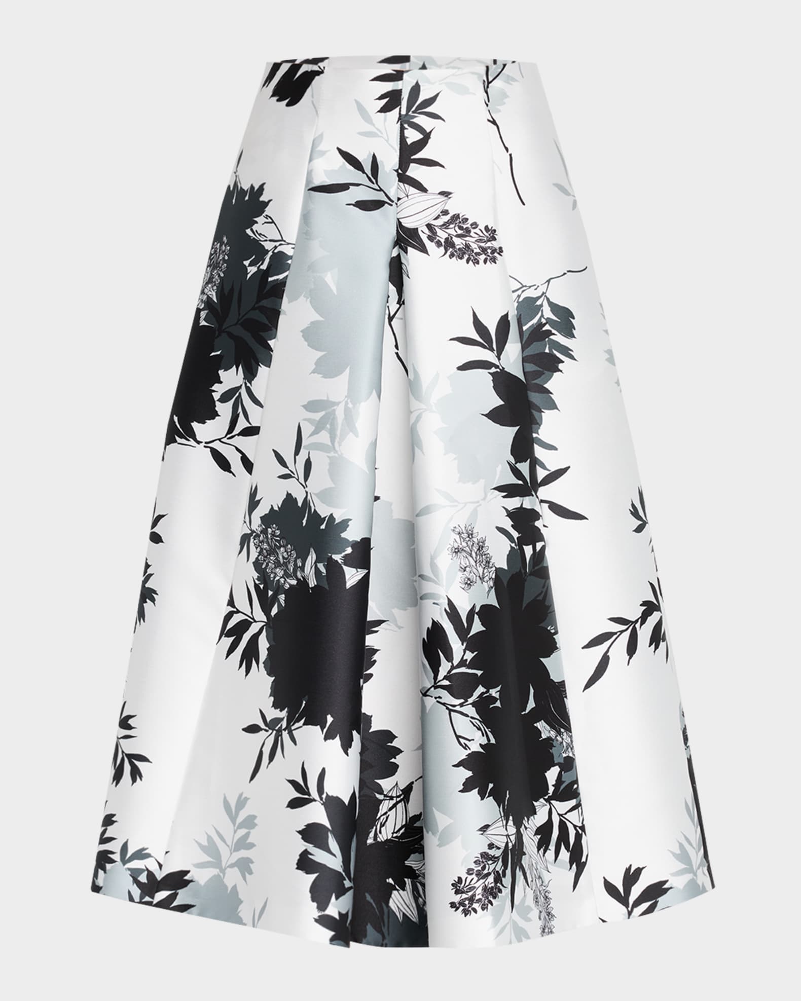 Maison Common Floral Print Pleated Midi Skirt Neiman Marcus