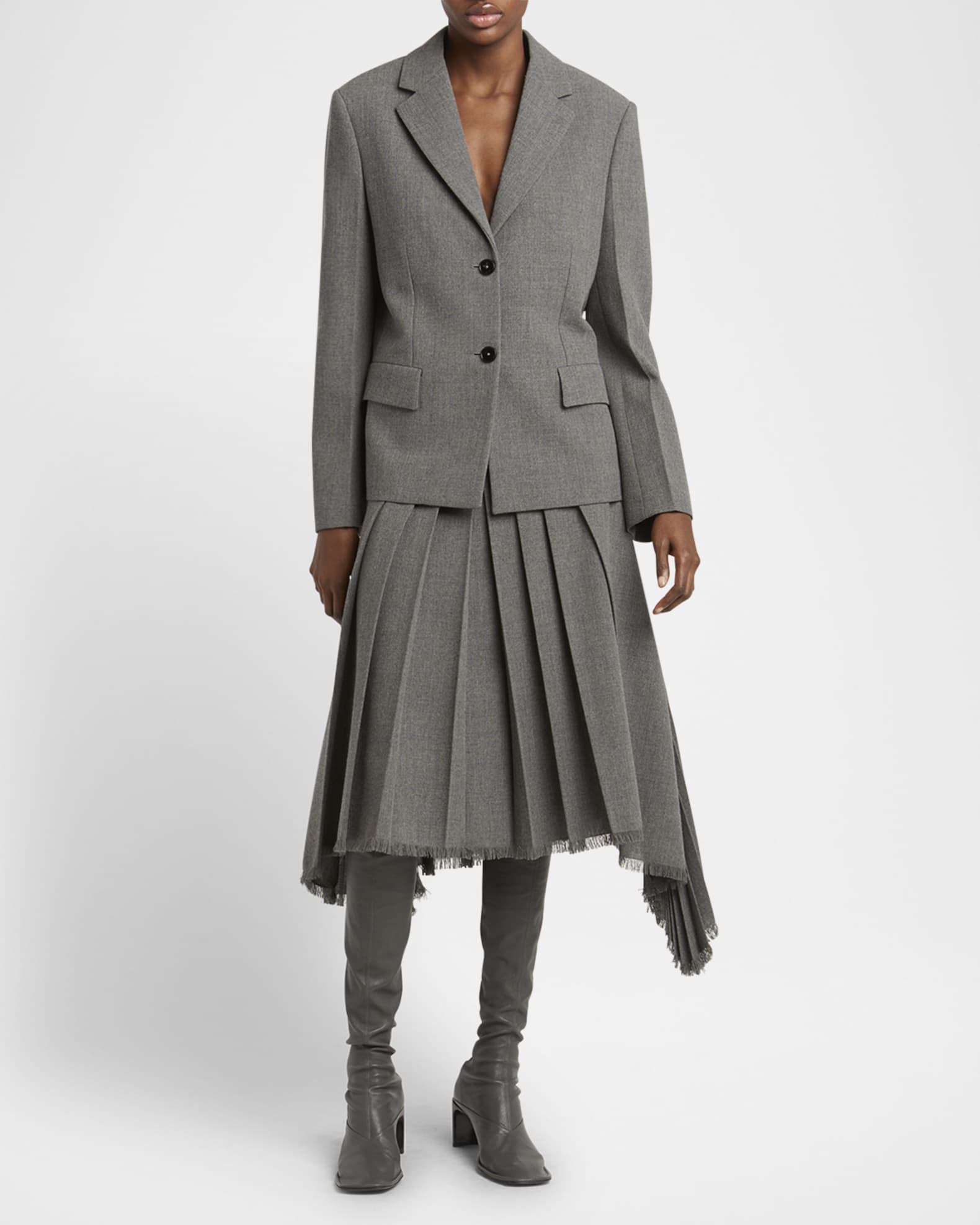 ジャケット Jil Sander SS24 Single-breasted blazer (J02BN0153J65005 341) Jil Sander Single-Breasted Tailor-Made Jacket | Neiman Marcus