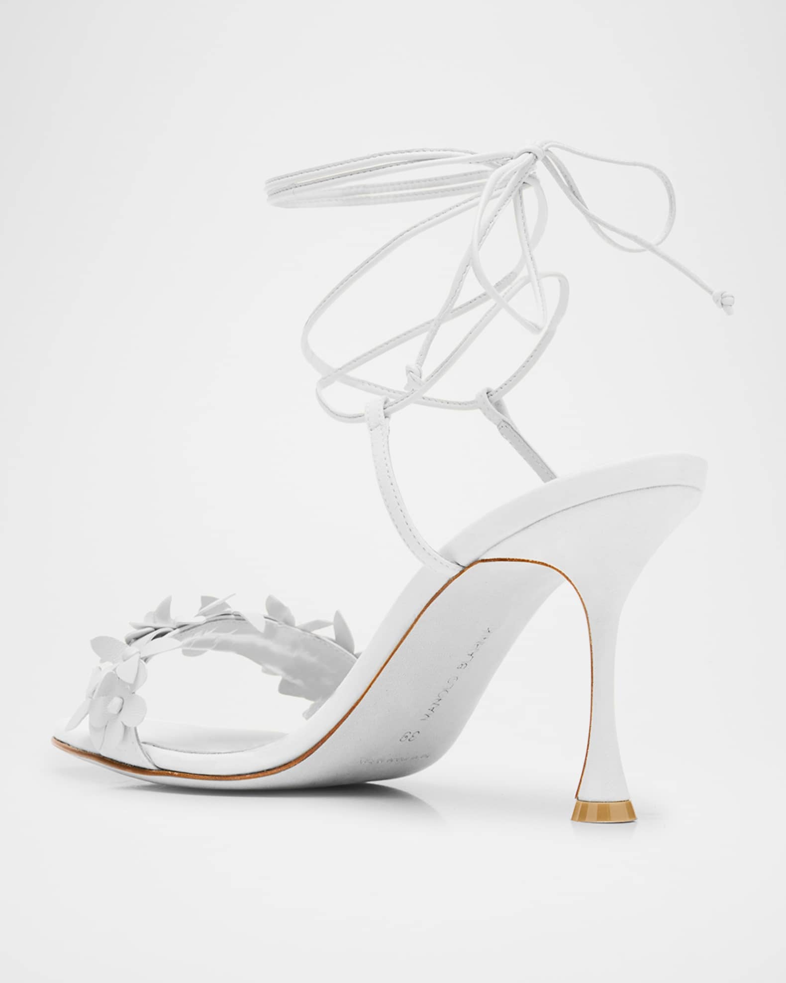 Anista Nappa Leather Ankle-Wrap Sandals 1