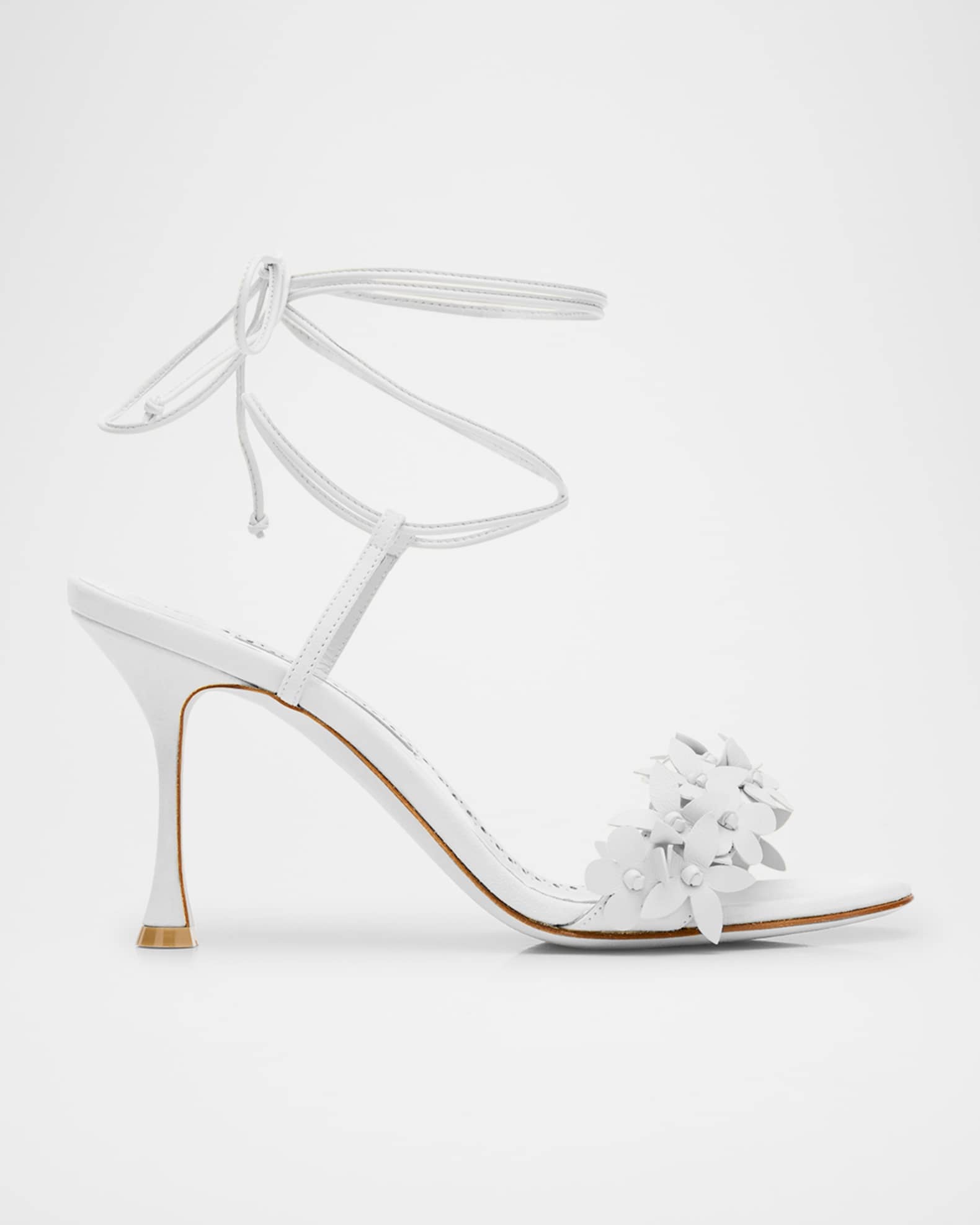 Anista Nappa Leather Ankle-Wrap Sandals 0