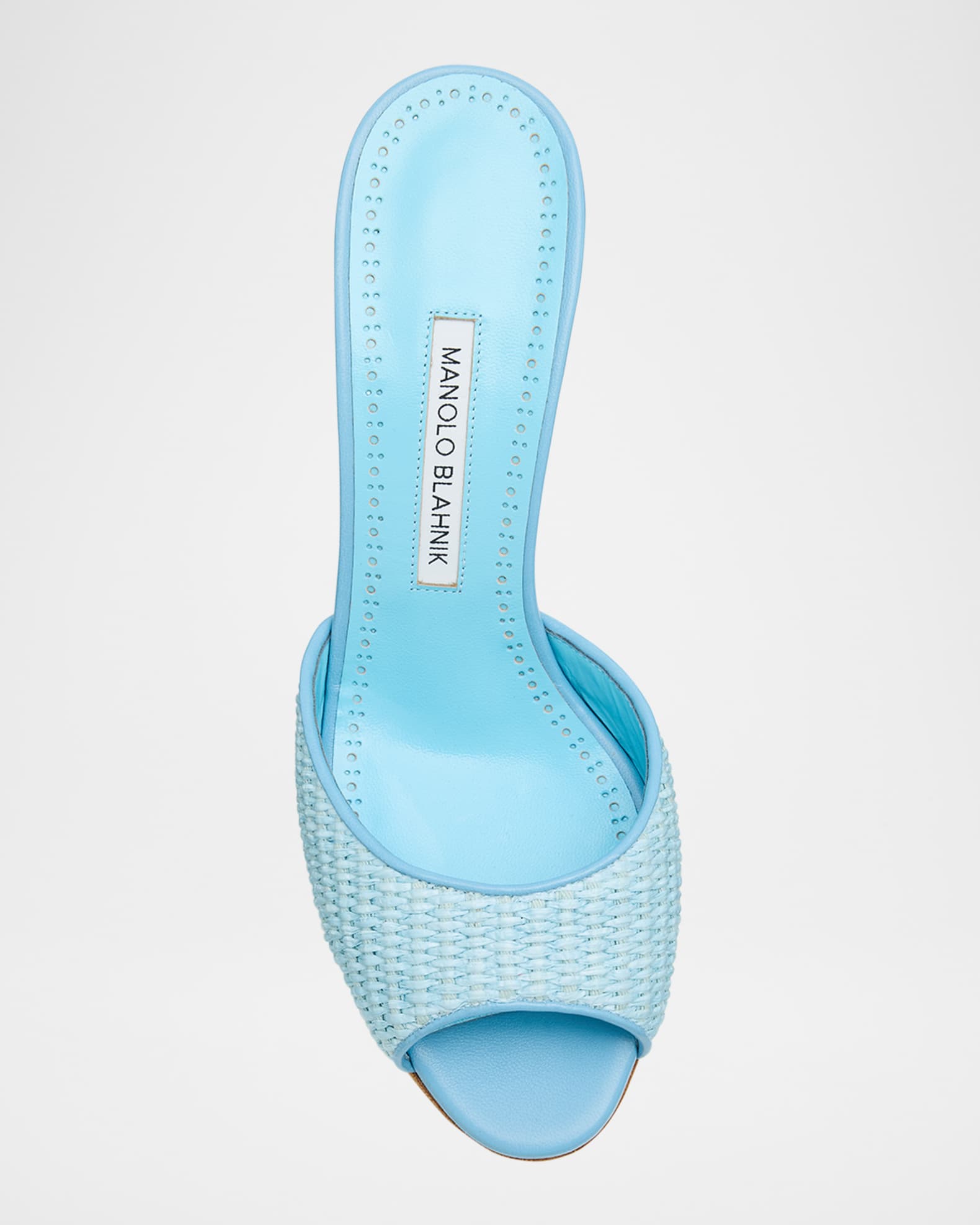 サンダル・ミュール Manolo Blahnik Light blue leather Anista sandals Manolo Blahnik Light Blue Leather Anista Sandals | italist